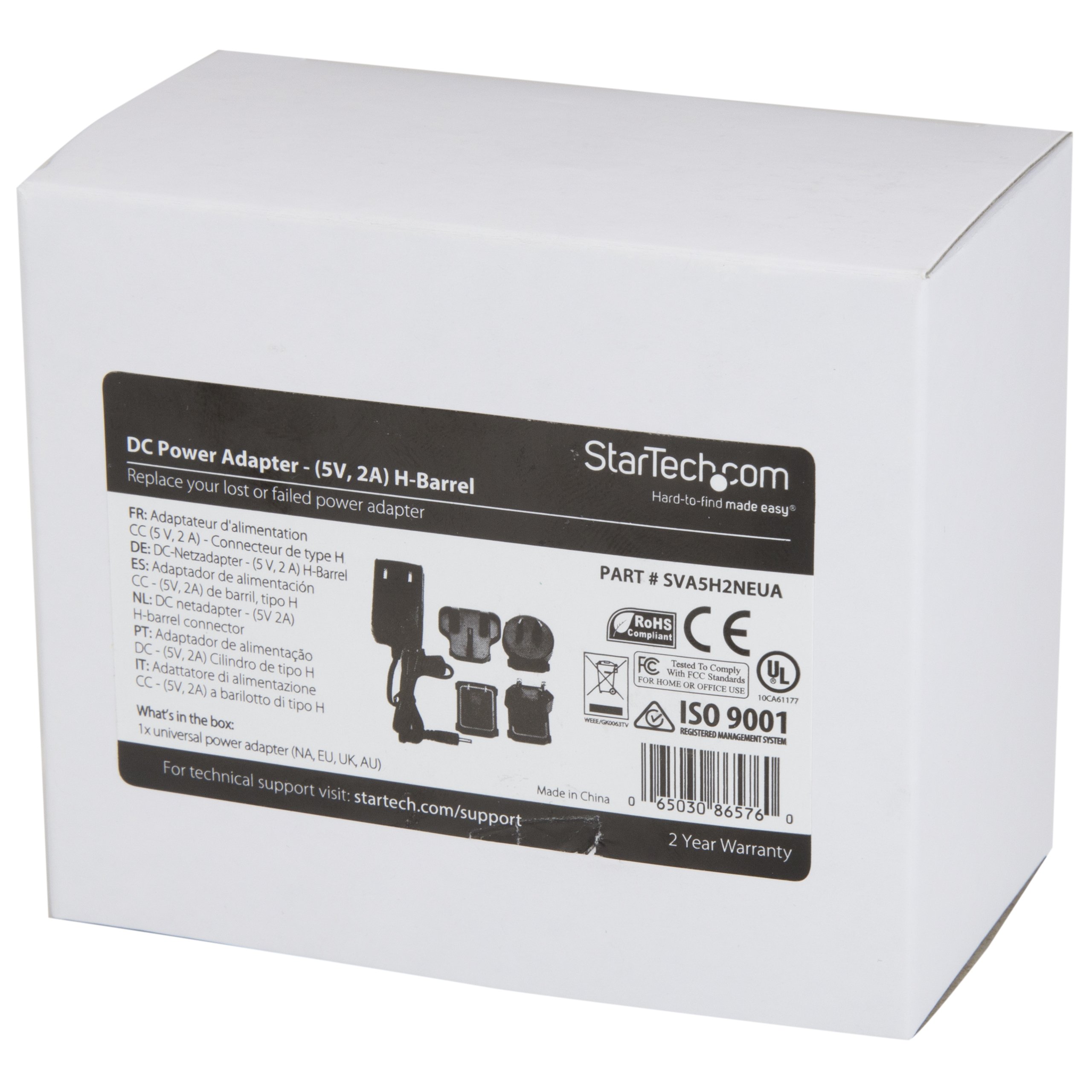 startech-com-adaptateur-secteur-de-rechange-5v-2a-type-h-sva5h2neua image 2