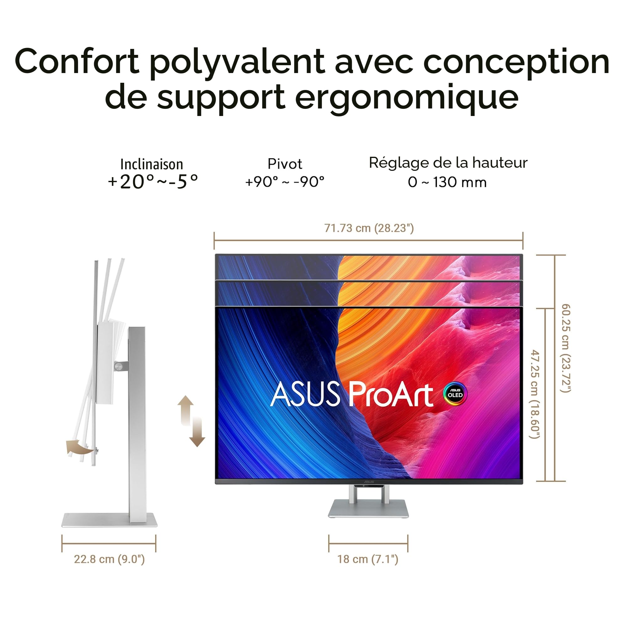 asus-rog-proart-pa32ucdm-31-5-4k-qd-oled-240hz-0-1ms-argent image 8