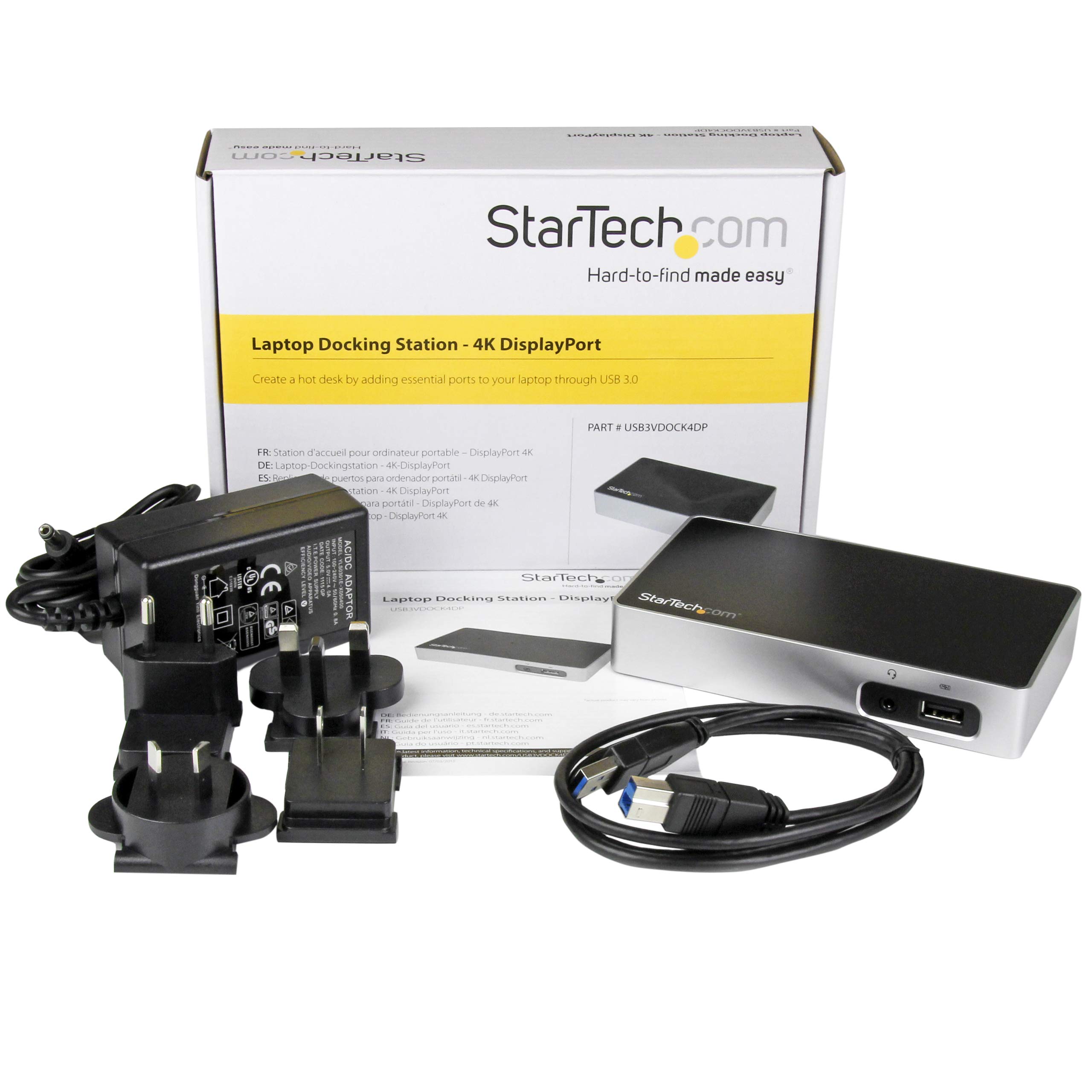 startech-com-usb3vdock4dp-station-d-accueil-usb-3-0-universelle-displayport-4k-g image 7