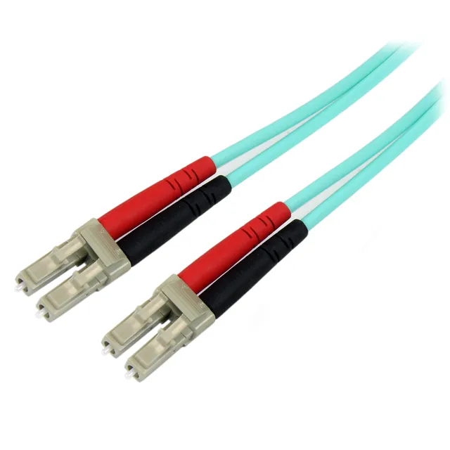 startech-com-c-ble-fibre-optique-om3-lc-vers-lc-duplex-1-m-100g-aqua image 1
