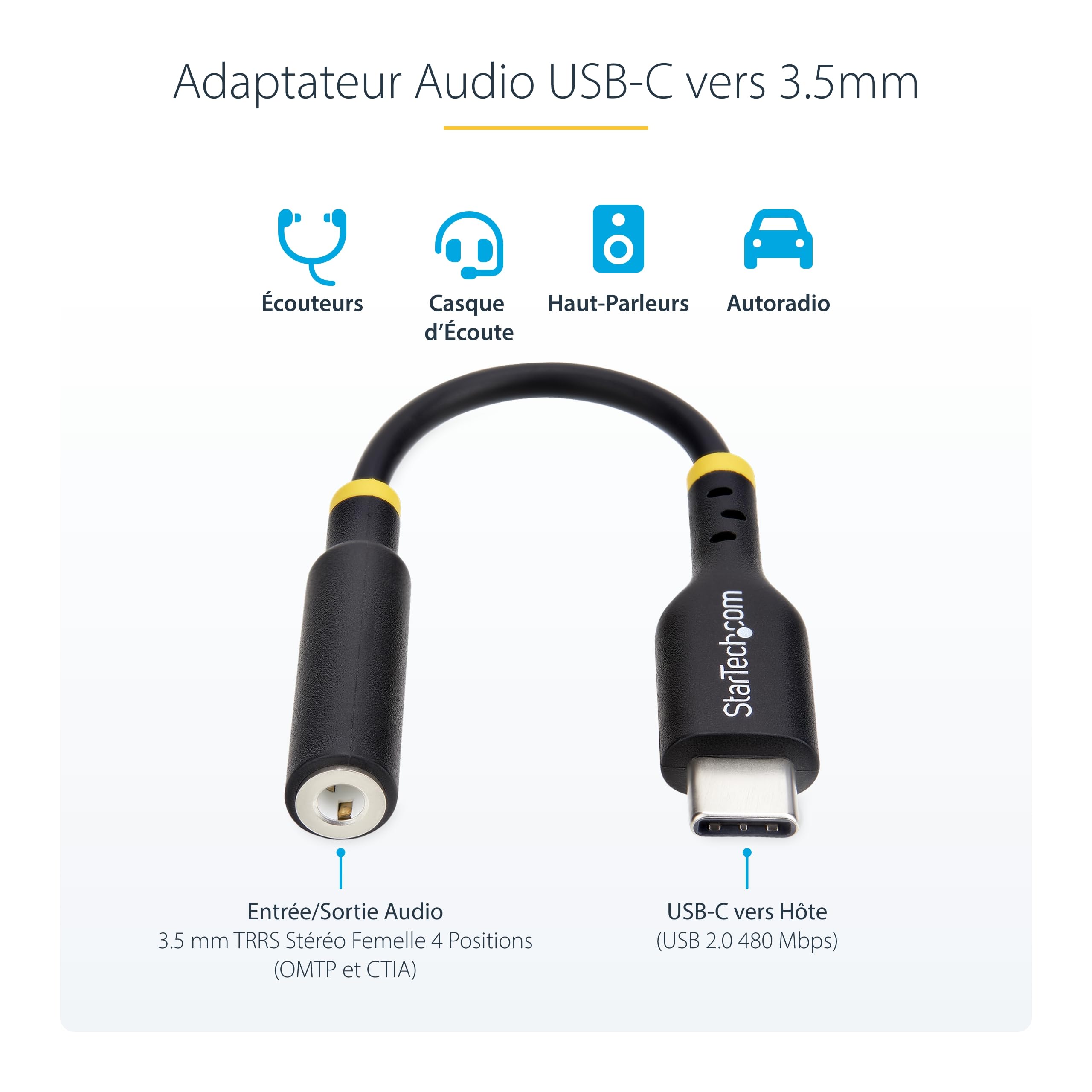 startech-com-usbcaudio2-adaptateur-audio-usb-c-vers-jack-3-5mm-trrs-dac-32-bits image 2