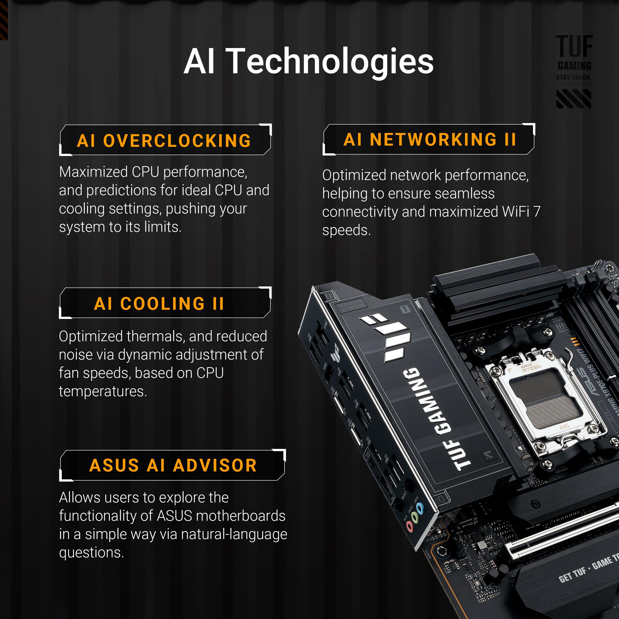 asus-rog-tuf-gaming-x870e-plus-wifi7-carte-m-re-amd-am5-atx image 2