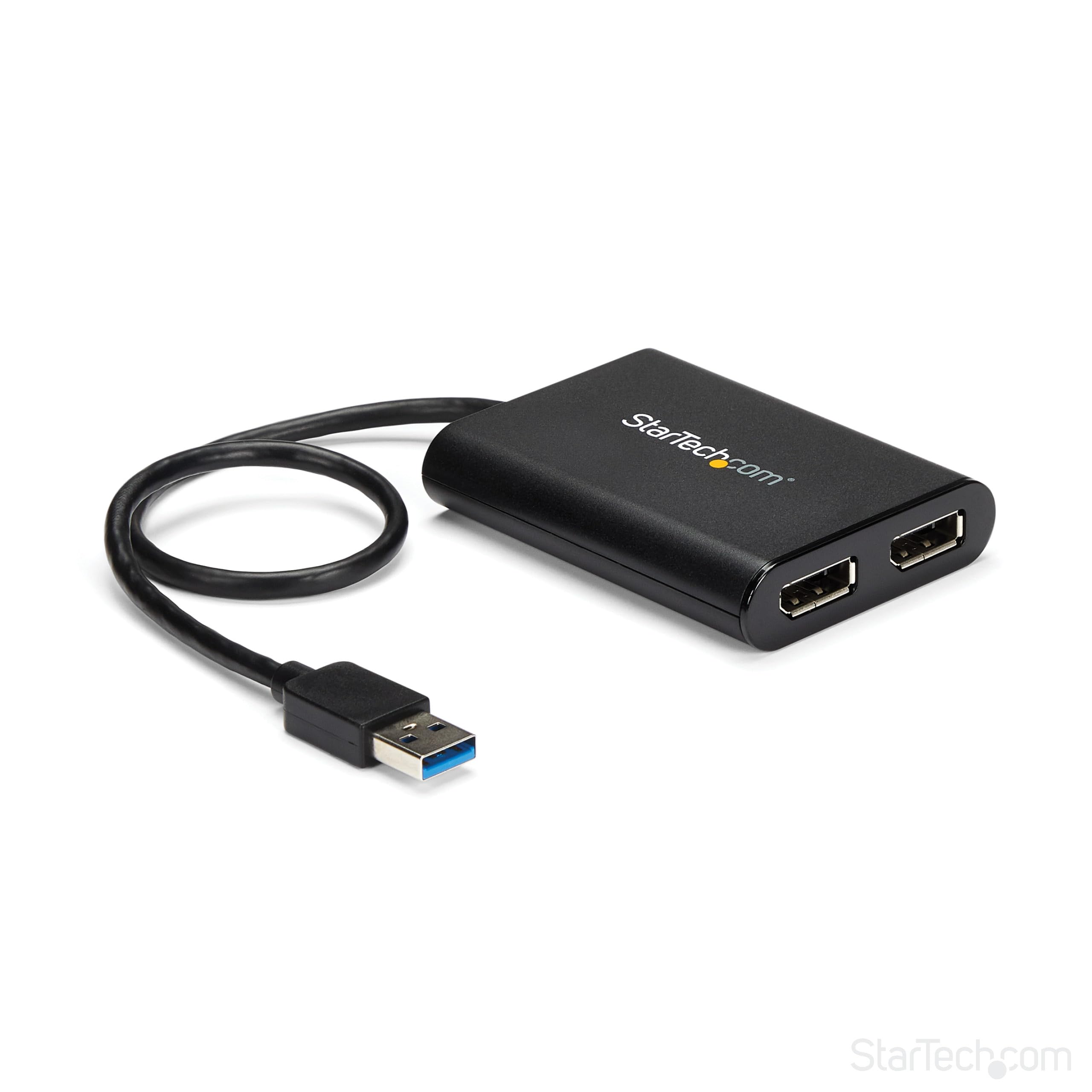 startech-com-usb32dp24k60-adaptateur-usb-3-0-vers-double-displayport-4k-60hz image 1