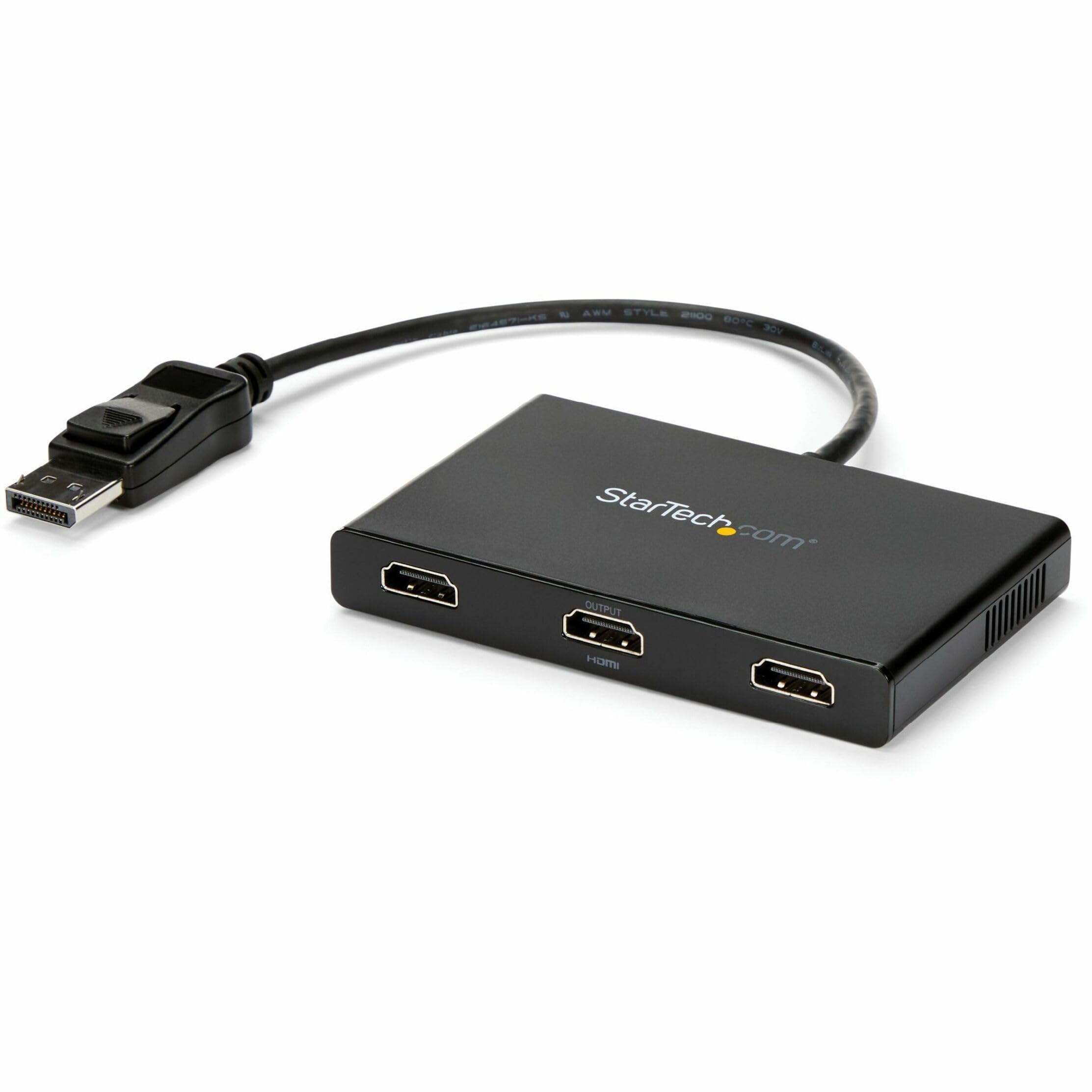 startech-com-st12mhdlan-hub-mst-displayport-1-2-vers-3x-hdmi-triple-cran image 1