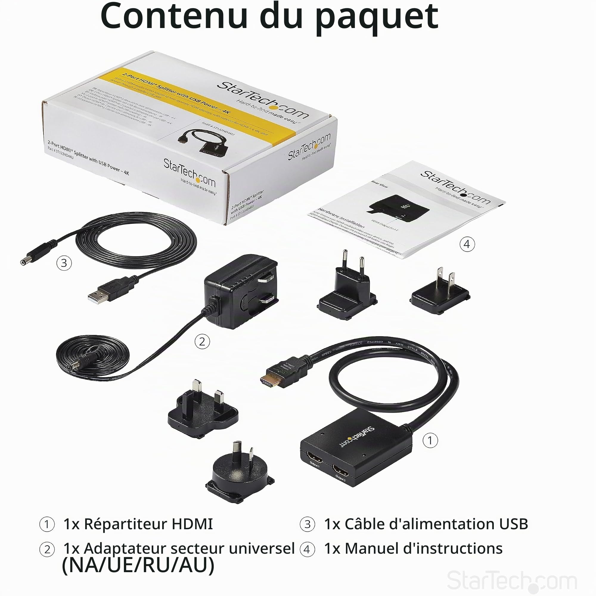 startech-com-st122hd4ku-r-partiteur-hdmi-1-vers-2-4k-30hz image 6