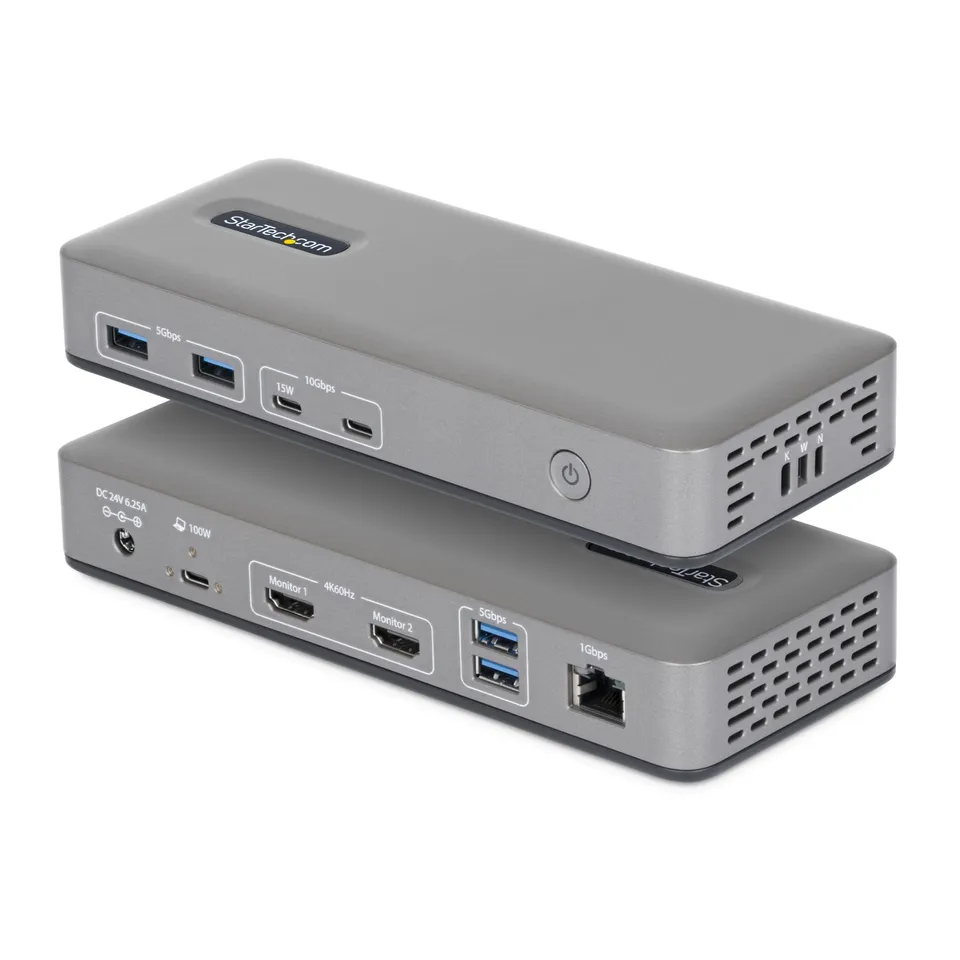 startech-com-dock-usb-c-windows-sans-pilote-double-hdmi-4k-60hz-6x-usb-10gbps-et image 1