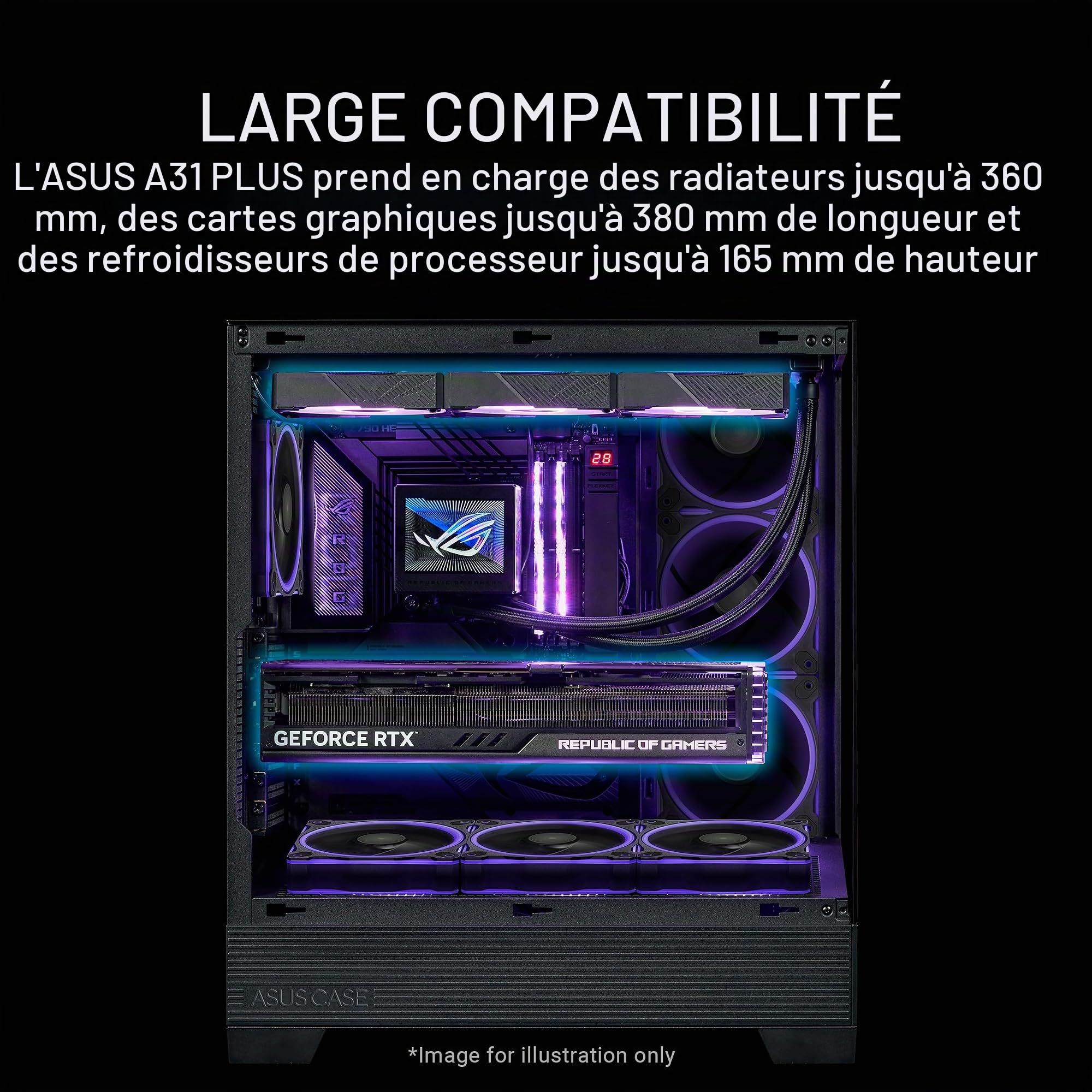 asus-a31-plus-tg-argb-black-bo-tier-atx-panoramique-4-ventilateurs image 4