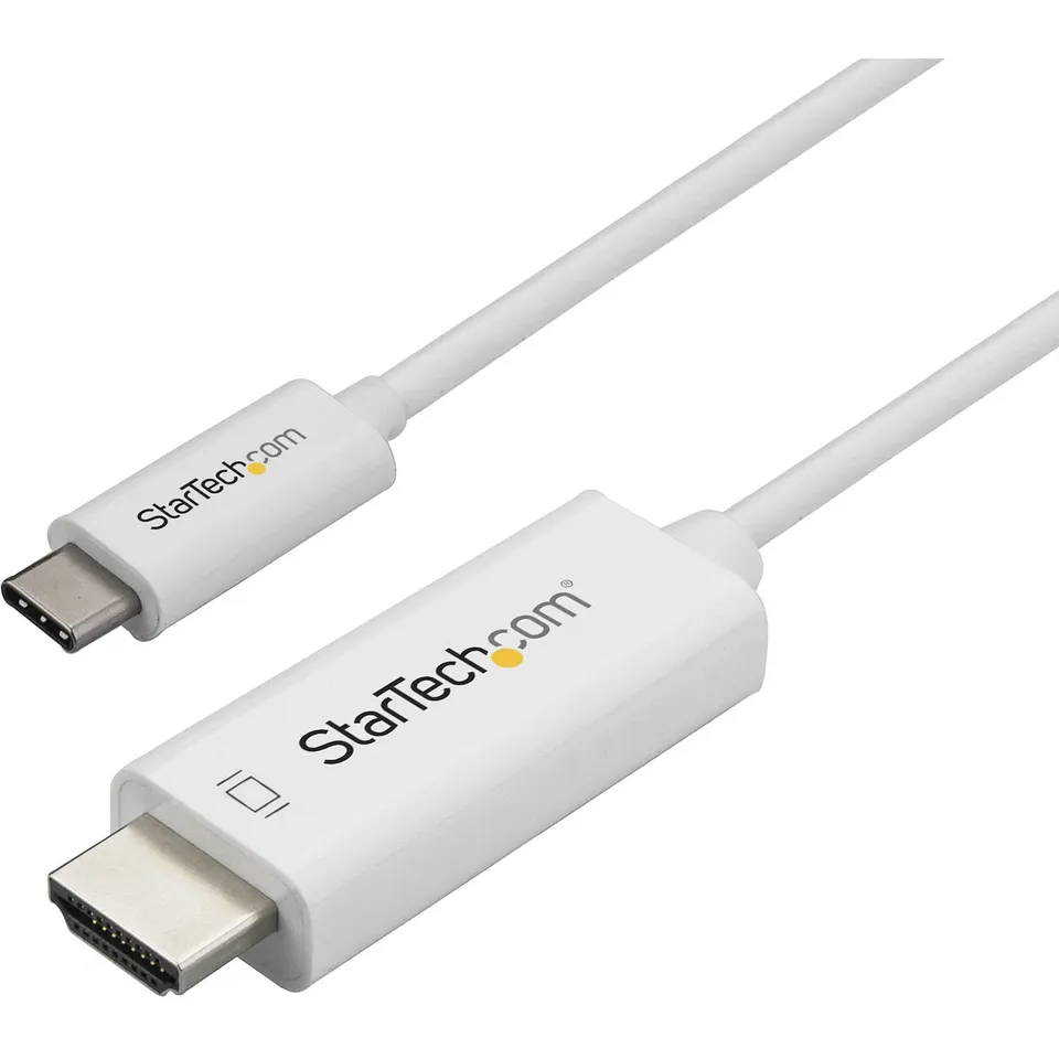 startech-com-c-ble-usb-c-vers-hdmi-2-0-1m-4k-60hz-blanc image 1