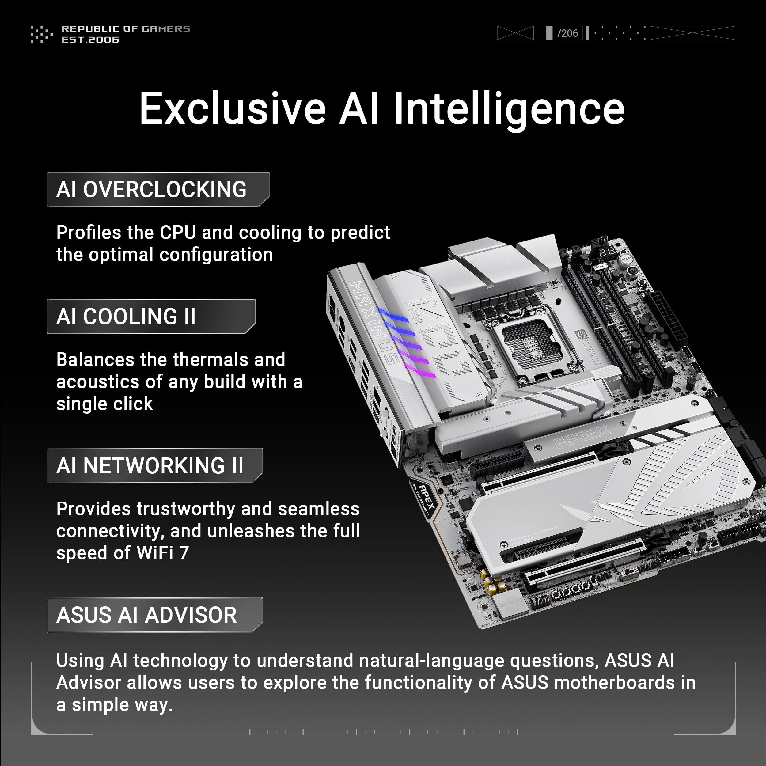 asus-rog-maximus-z890-apex-carte-m-re-gaming-intel-atx-lga1851-wifi-7 image 2