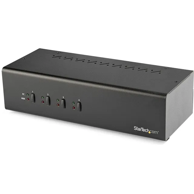startech-com-sv431dd2du3a-switch-kvm-dvi-double-cran-4-ports-usb-3-0-audio image 1