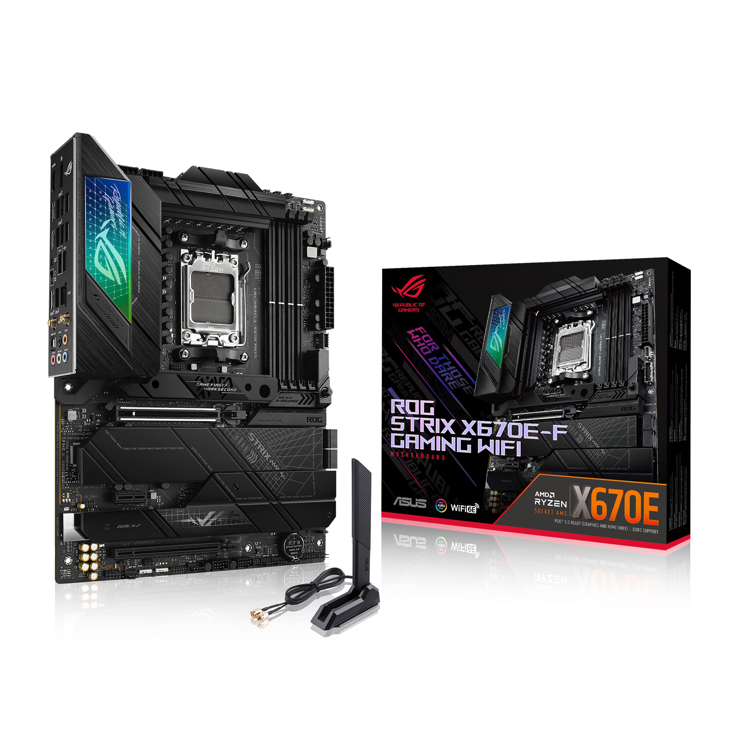 asus-rog-strix-x670e-f-gaming-wifi-carte-m-re-atx-am5-ddr5-pcie-5-0-wifi-6e image 1