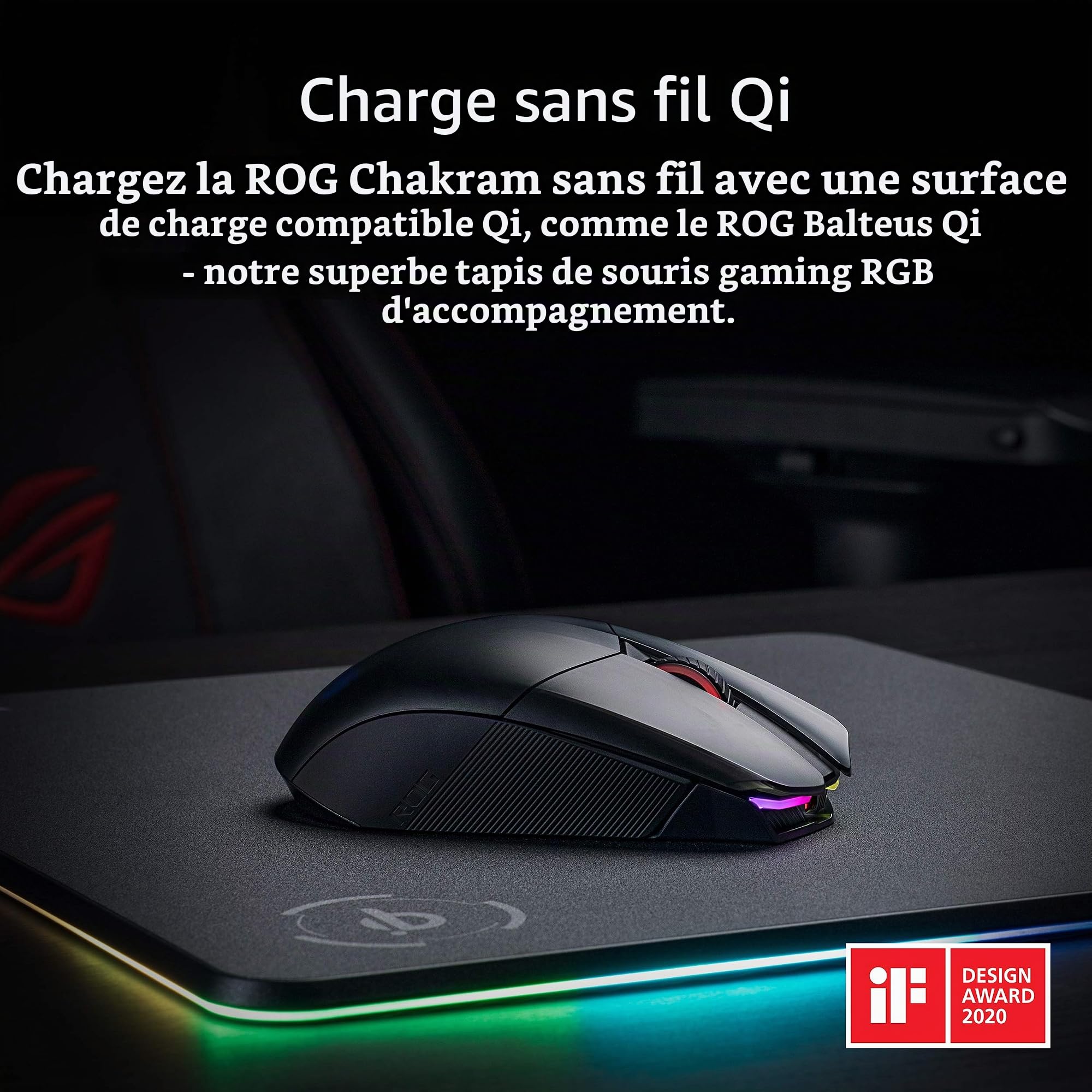 asus-rog-chakram-souris-gaming-sans-fil-qi-16000-dpi-noir-translucide image 4