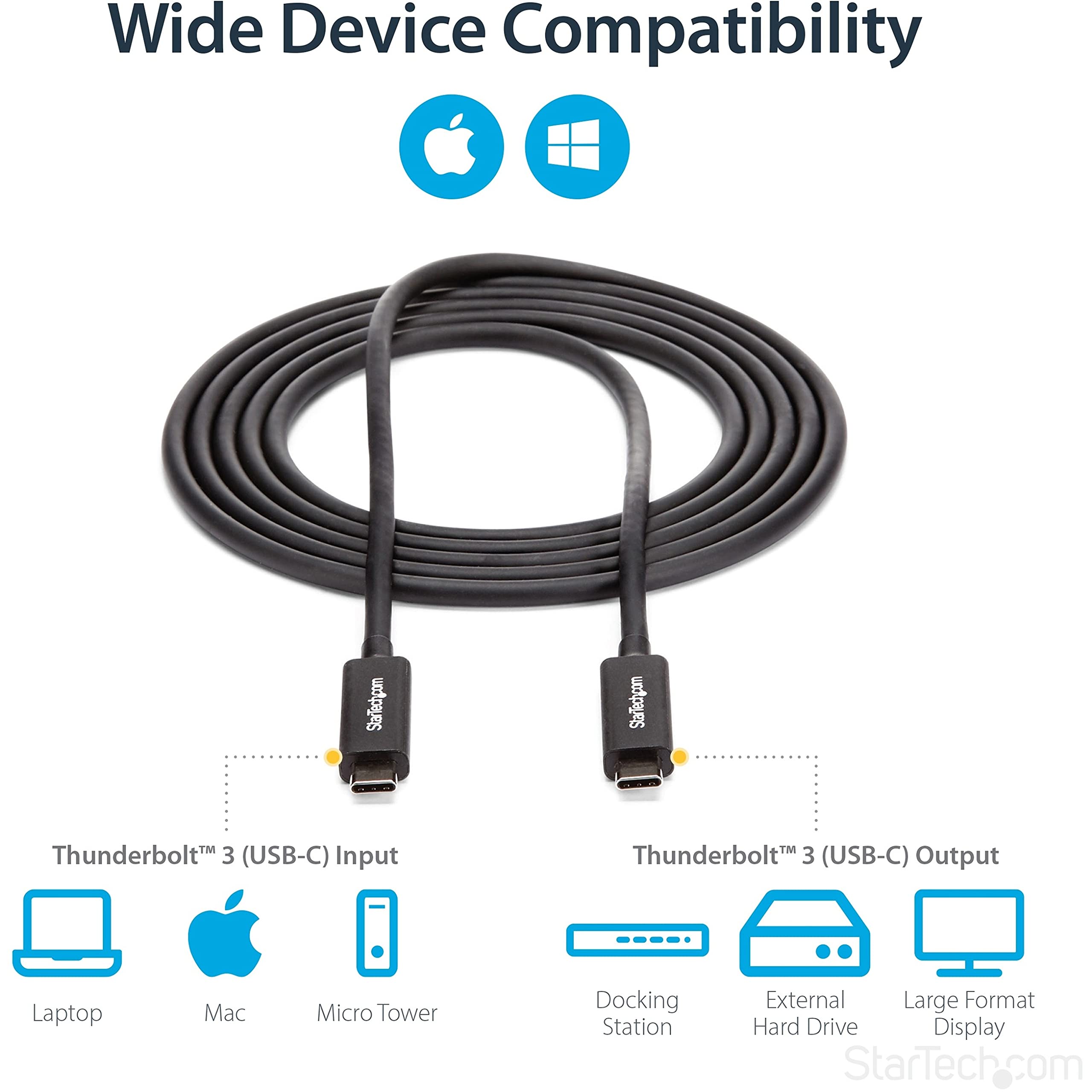 startech-com-c-ble-thunderbolt-3-actif-2-m-40-gbps-100w-pd-usb-c image 2