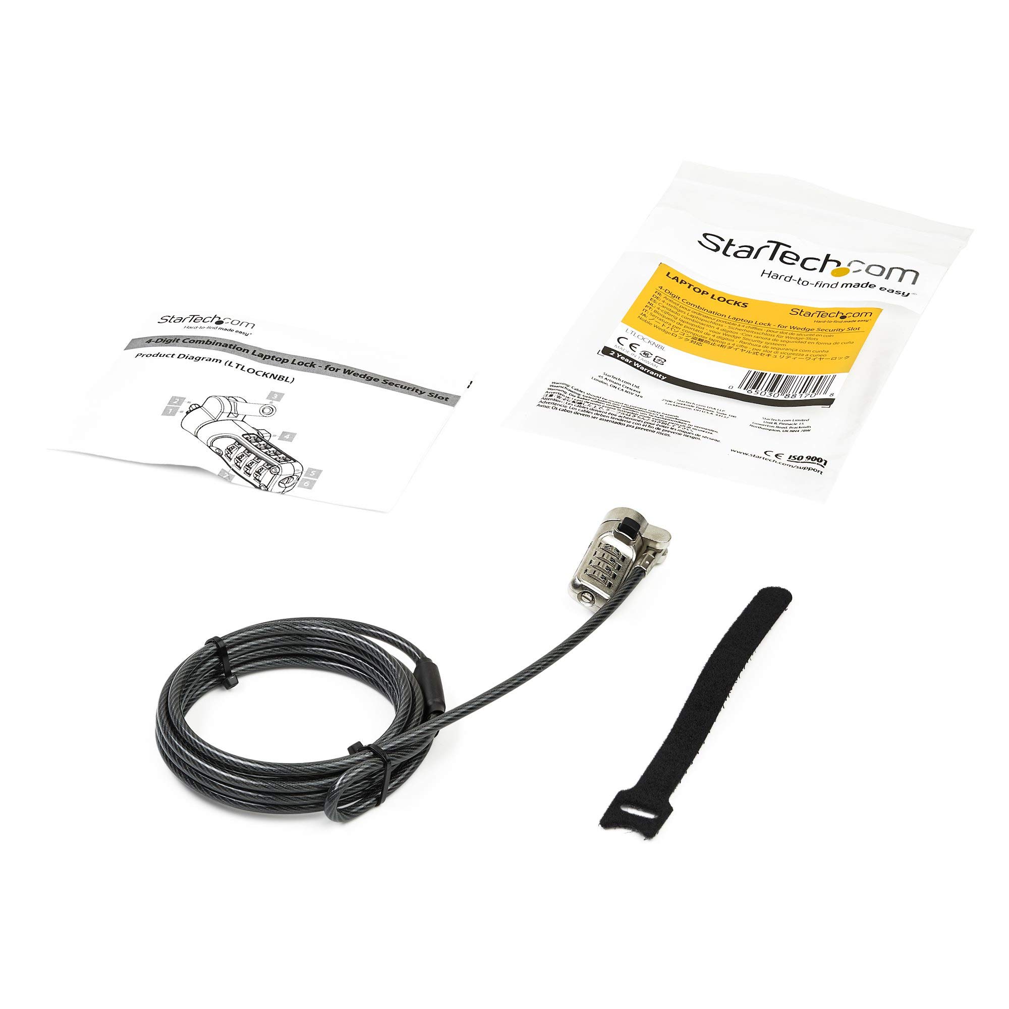 startech-com-c-ble-antivol-pc-portable-noble-wedge-code-4-chiffres-2m image 4