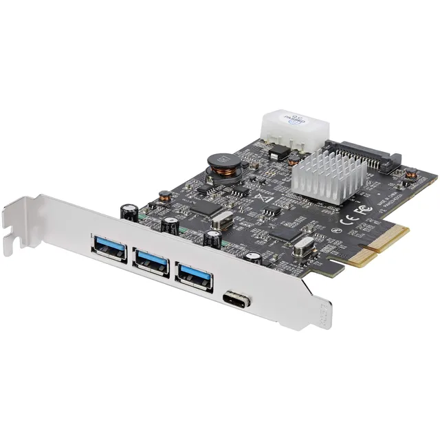 startech-com-pexus313ac2v-carte-pcie-usb-10-gbps-3x-usb-a-1x-usb-c image 1