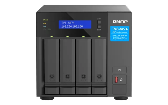 qnap-tvs-h474-pt-8g-serveur-nas-tour-4-baies-intel-pentium-gold-g7400 image 1