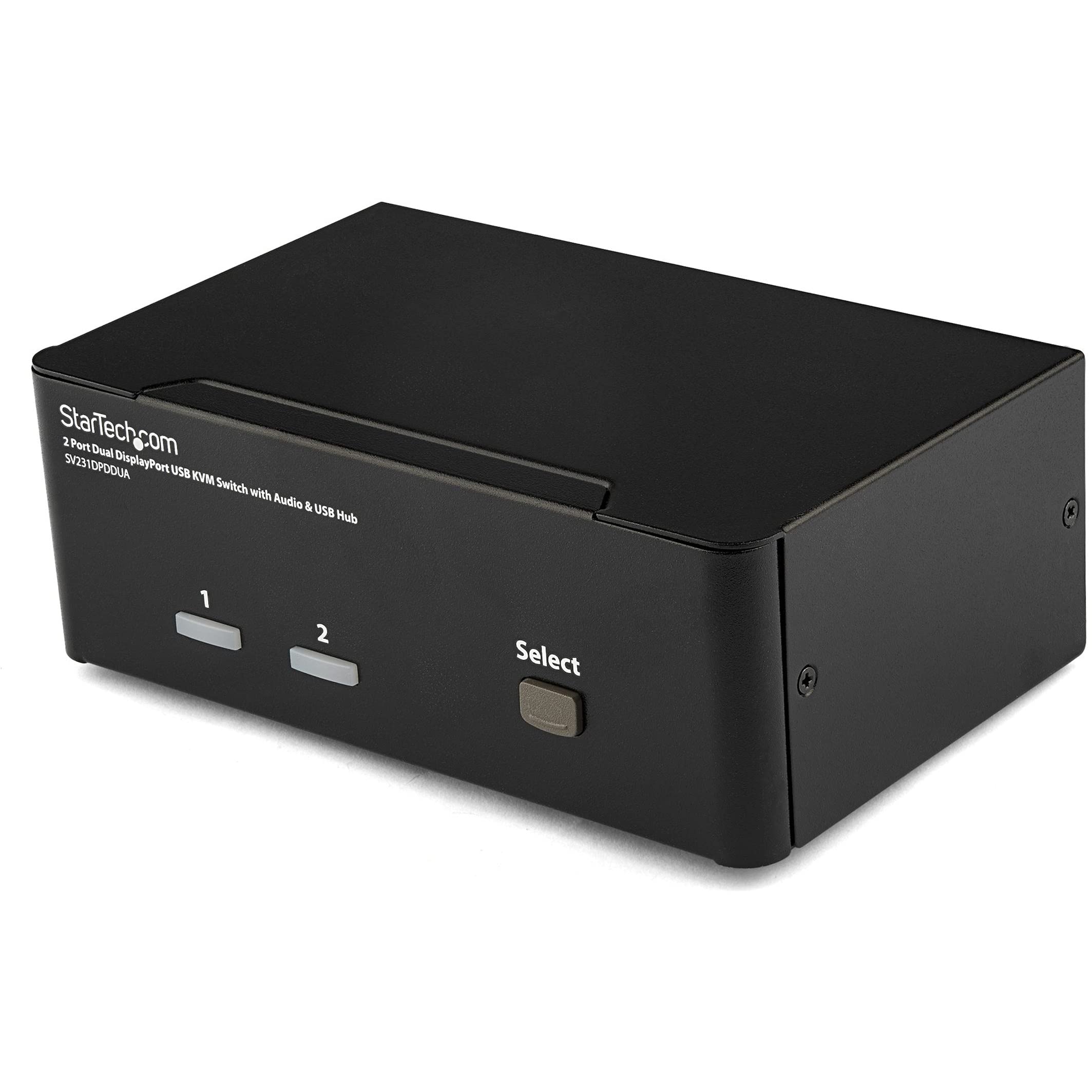 startech-com-switch-kvm-displayport-2-ports-double-cran-2560x1600-hub-usb-audio image 1
