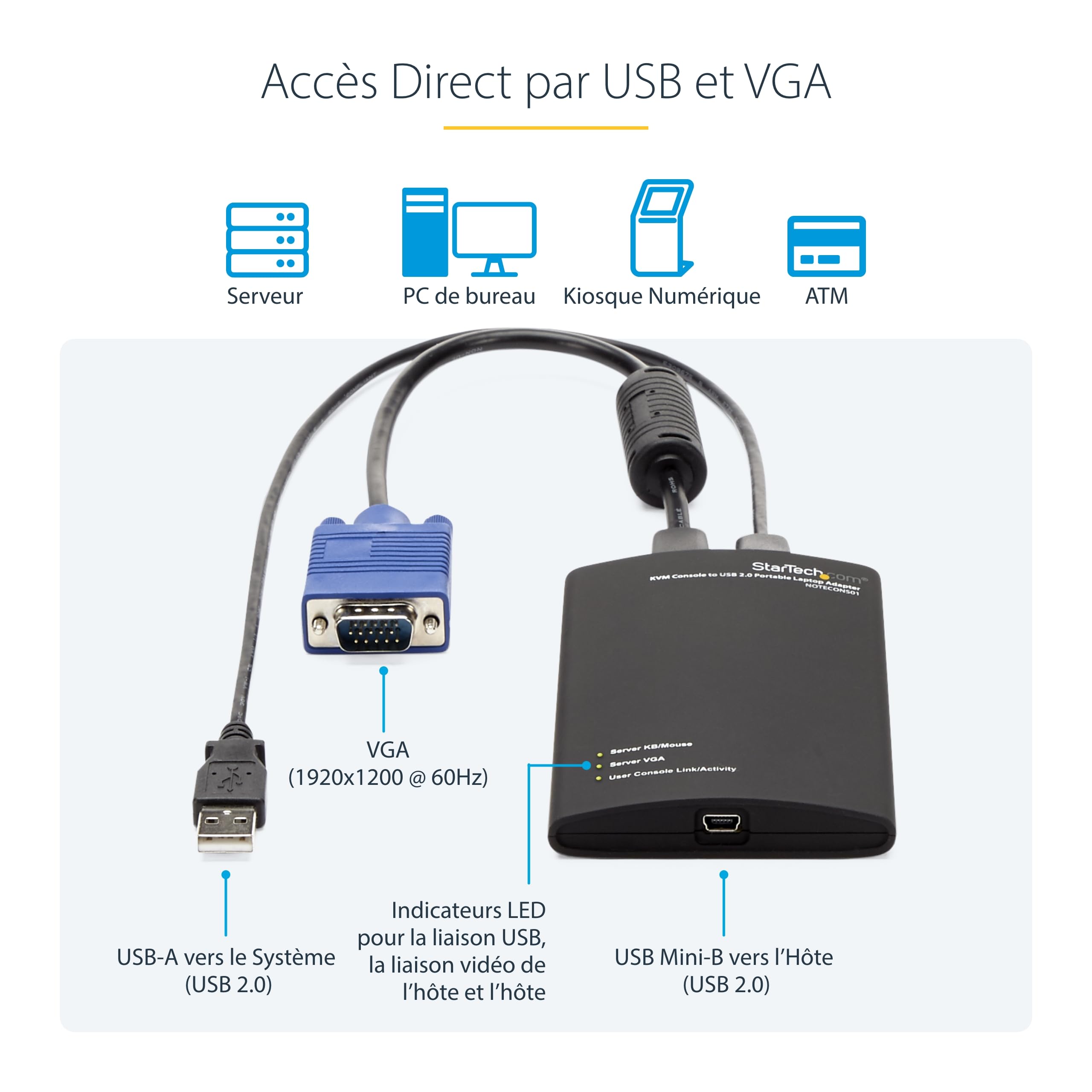 startech-com-notecons01-adaptateur-crash-cart-usb-vga-pour-portable image 3