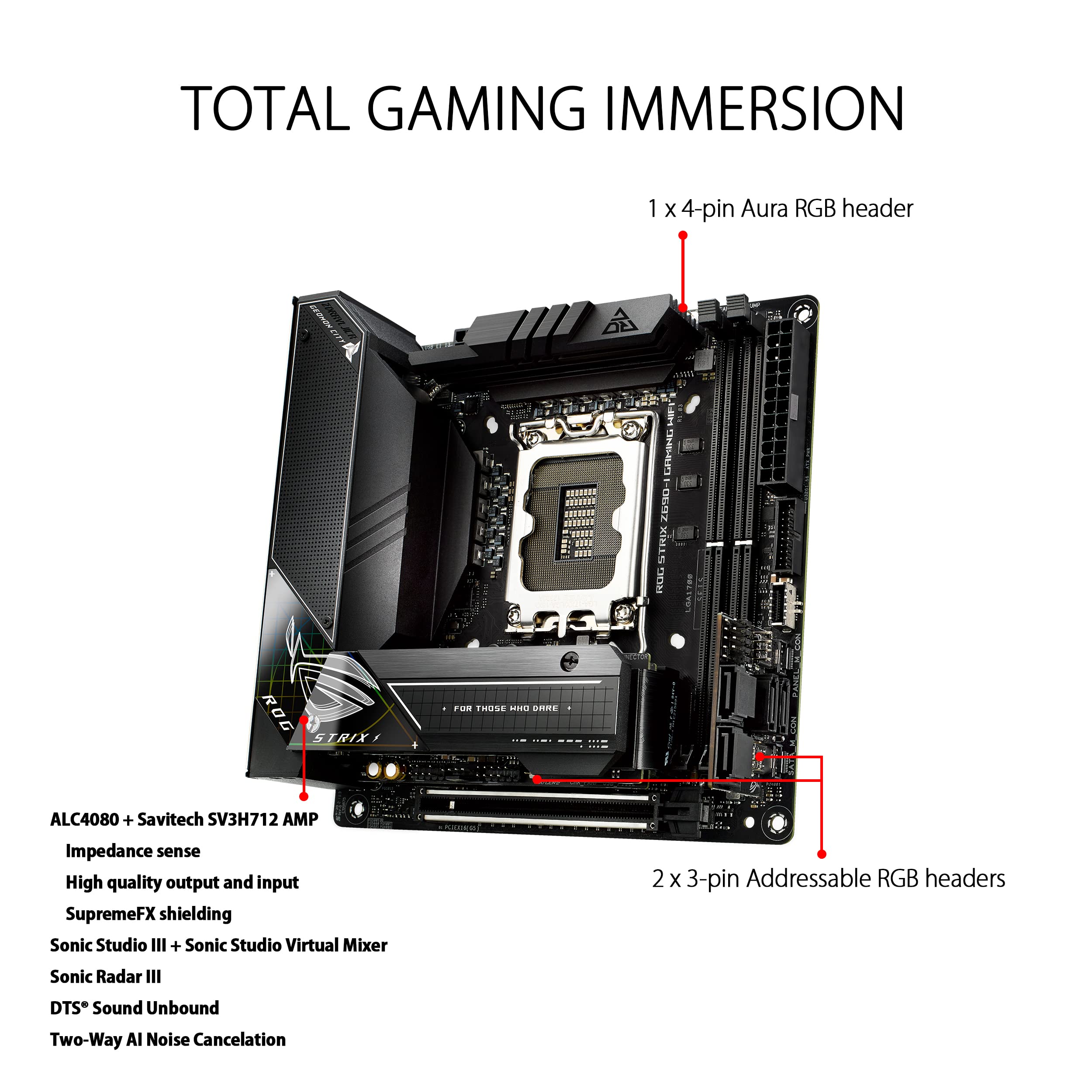 asus-rog-strix-z690-i-gaming-wifi-carte-m-re-mini-itx-lga-1700 image 5