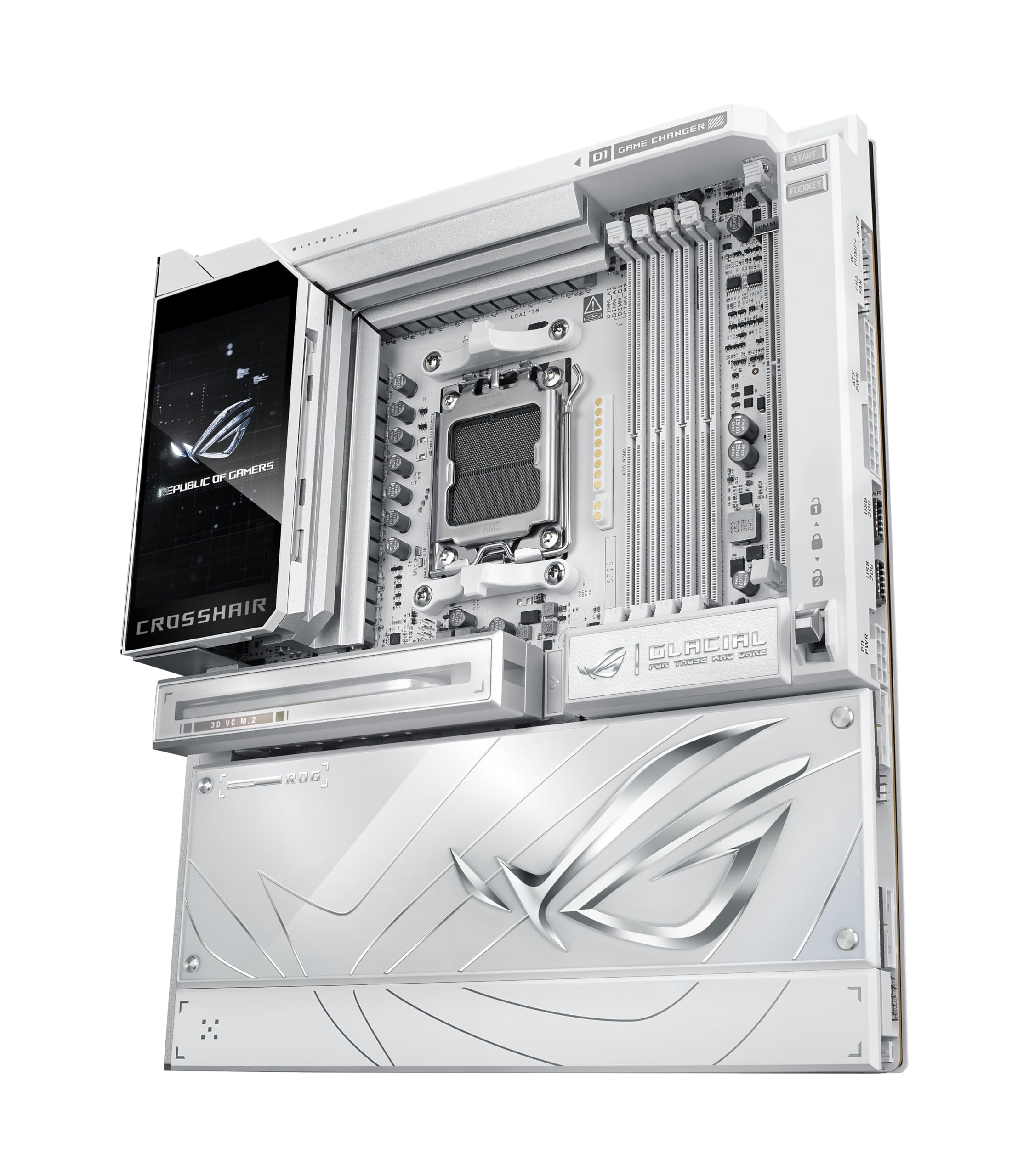 asus-rog-crosshair-x870e-glacial-carte-m-re-am5-e-atx-ddr5-wifi-7 image 3