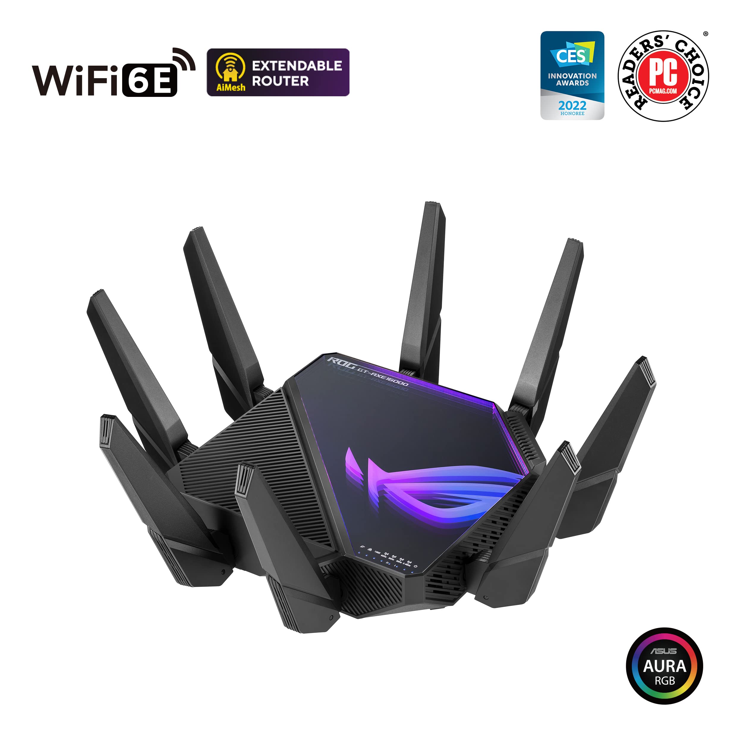 asus-rog-gt-axe16000-routeur-gaming-wifi-6e-quadri-bande-16000-mbps image 2