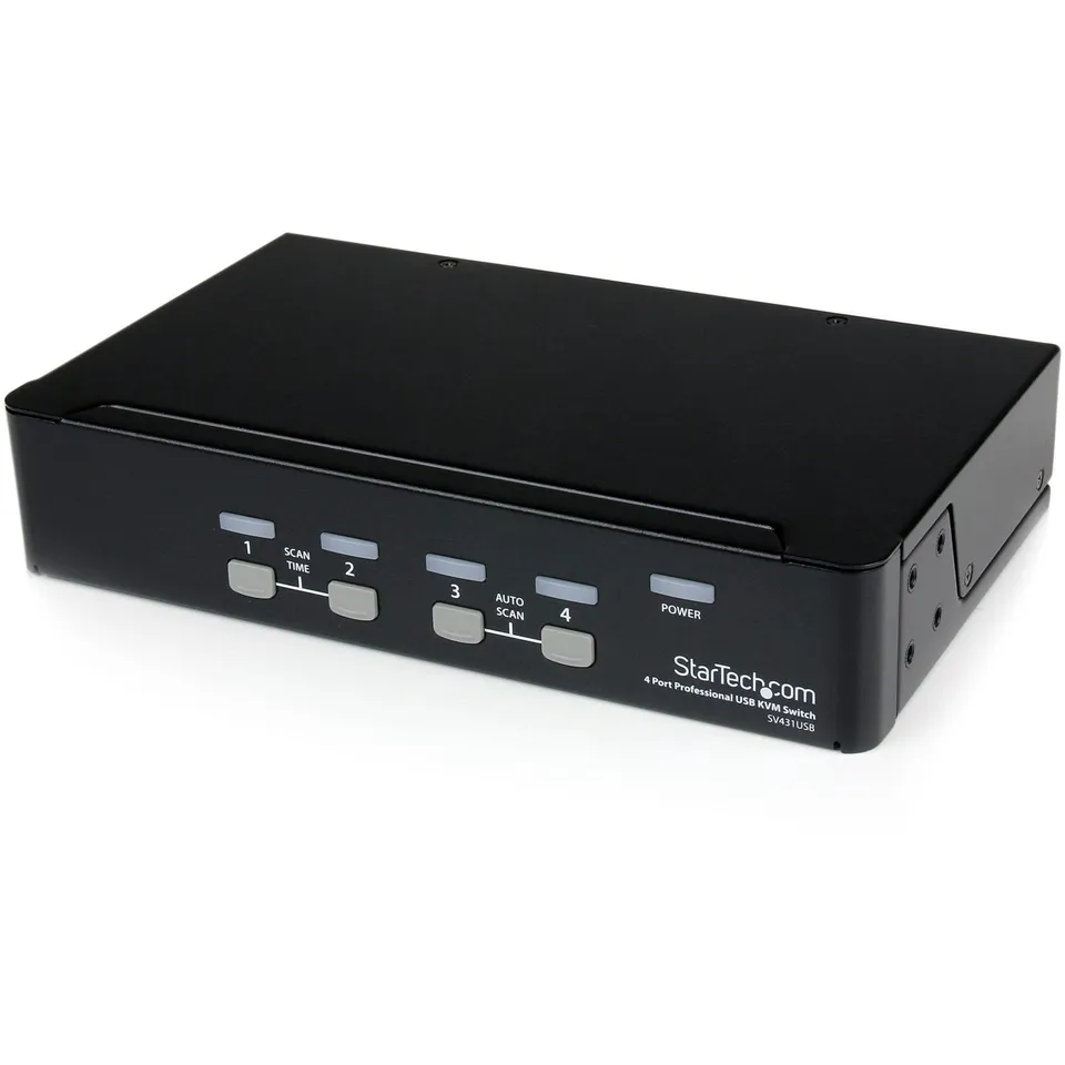 startech-com-sv431usb-switch-kvm-usb-vga-4-ports-rack-1u image 1