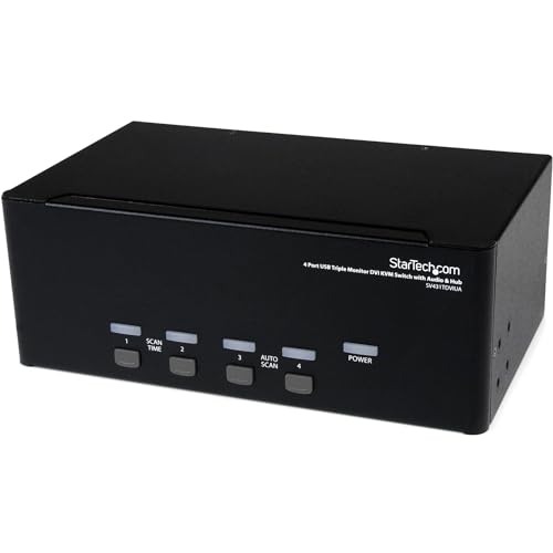 startech-com-switch-kvm-dvi-4-ports-triple-cran-1920x1200-avec-hub-usb-2-0-et-au image 4