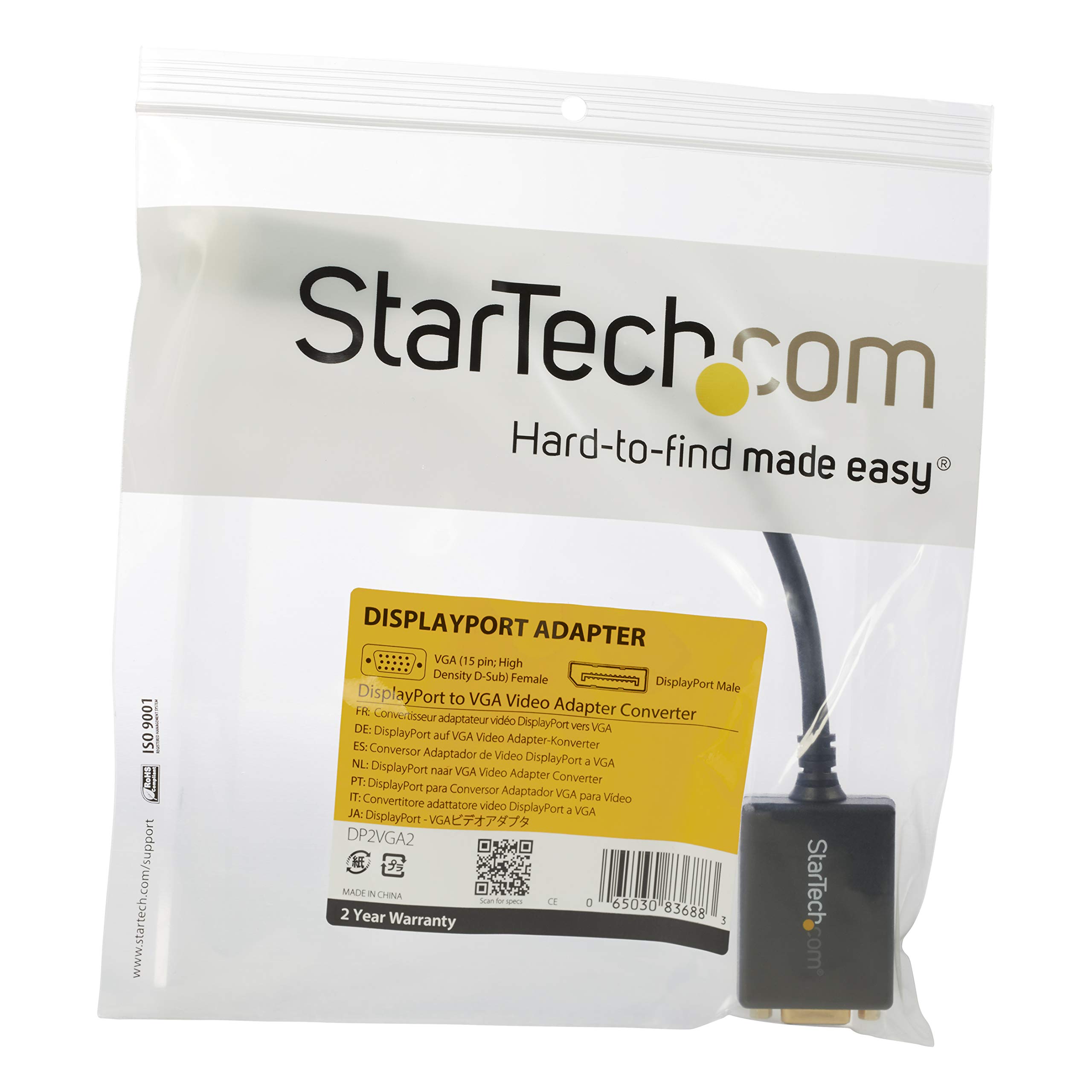 startech-com-dp2vga2-adaptateur-displayport-vers-vga-actif-1080p-22-5-cm image 6