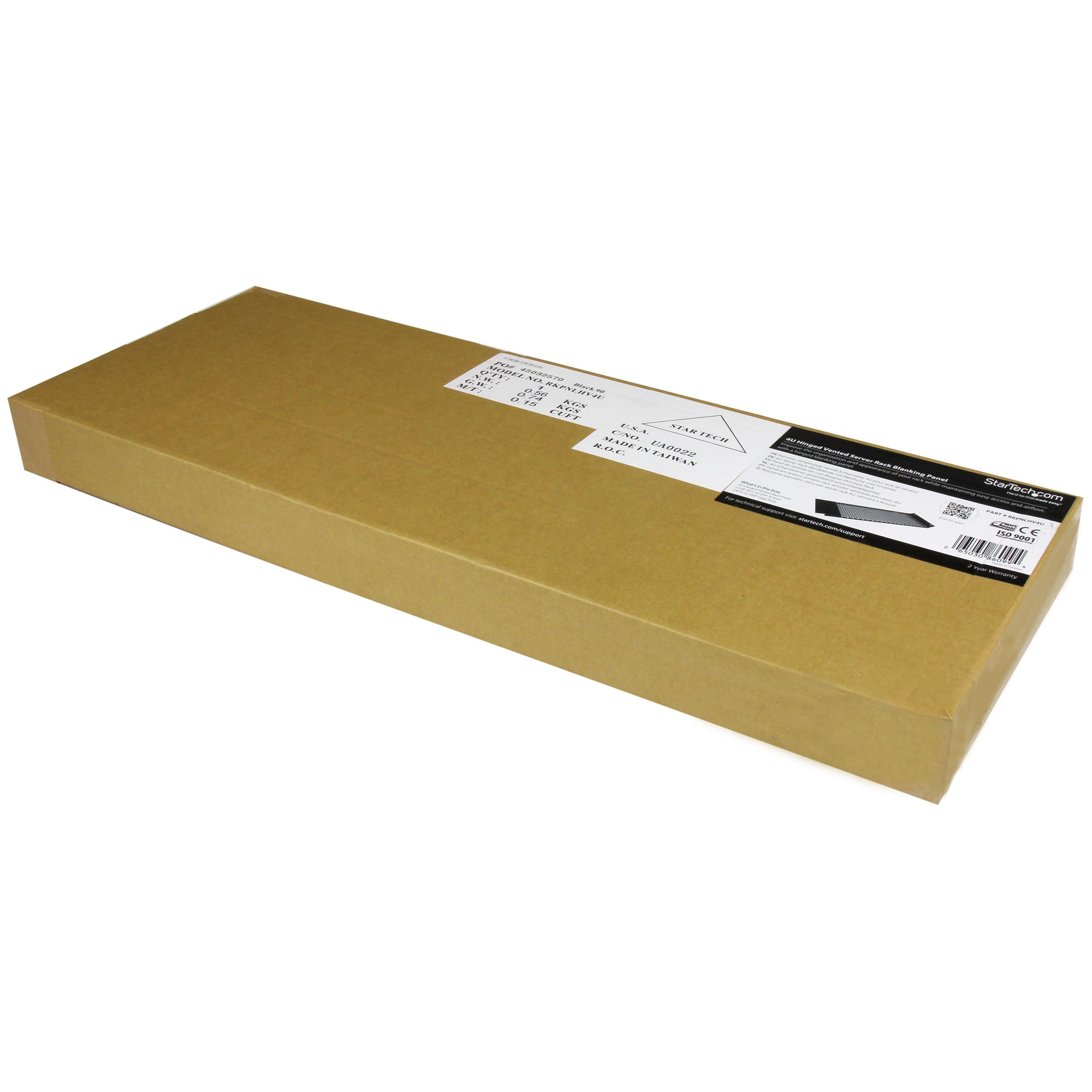 startech-com-rkpnlhv4u-panneau-d-obturation-ventil-charni-res-4u-19-pouces-acier image 3