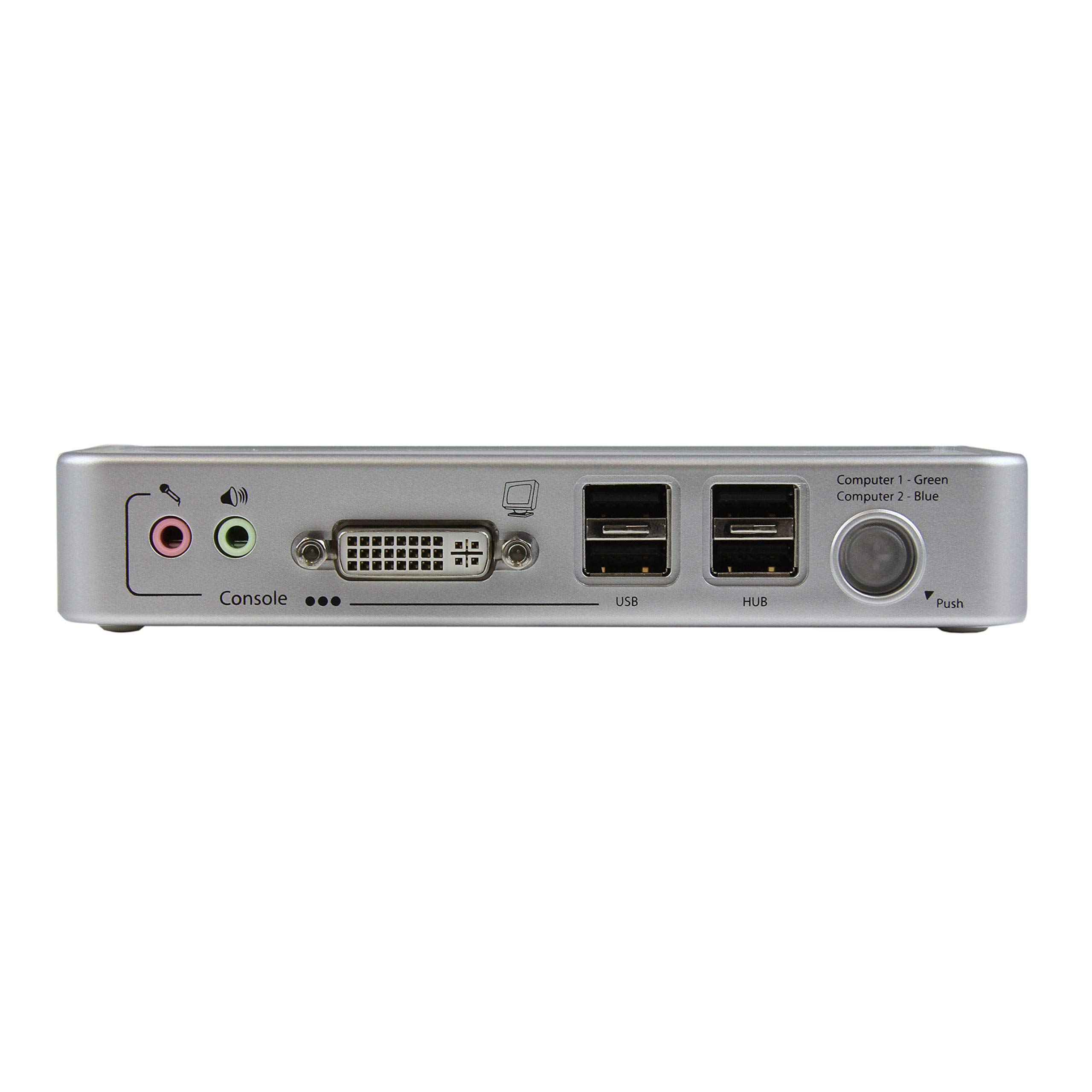 startech-com-sv211kdvieu-commutateur-kvm-dvi-usb-2-ports-avec-c-bles-blanc image 2