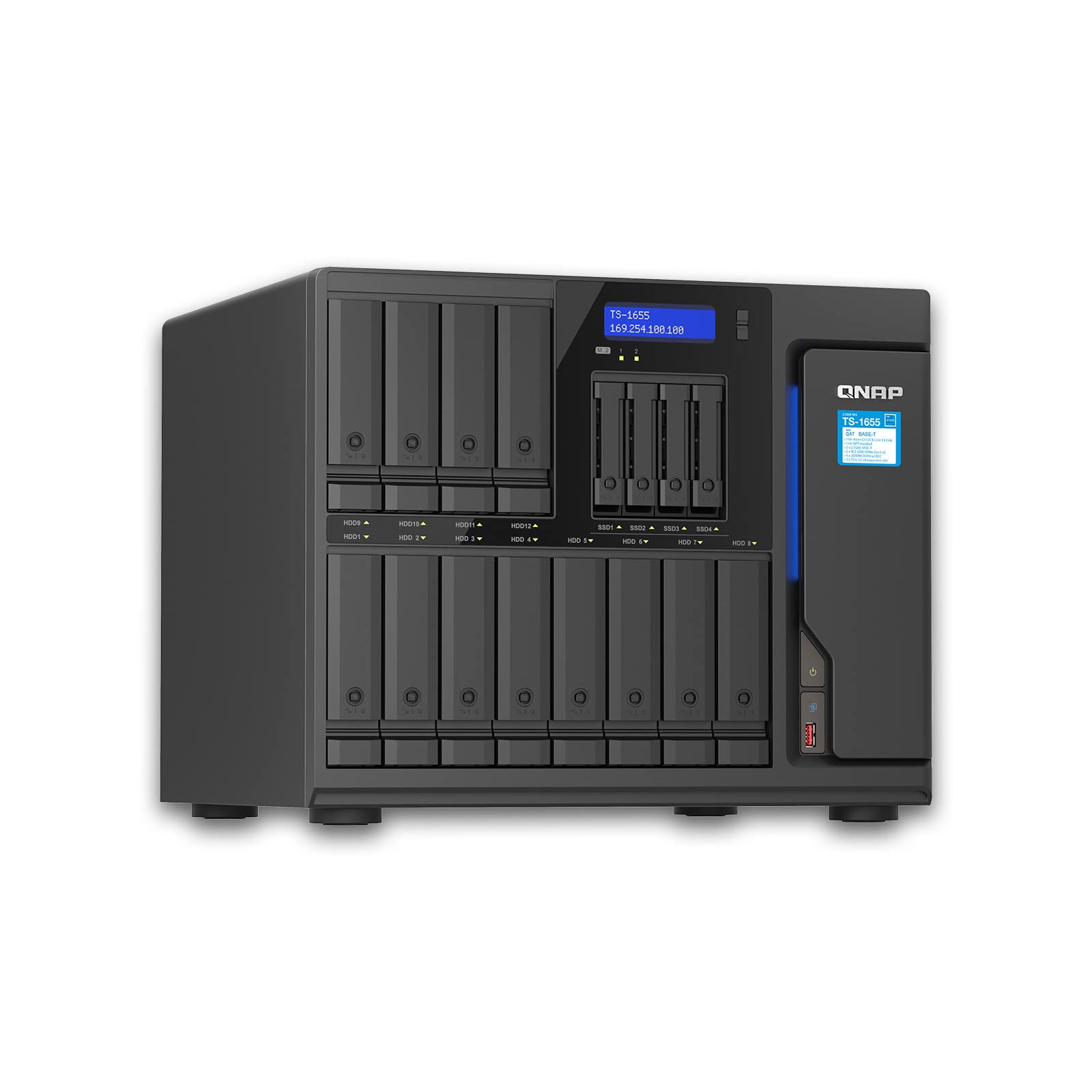 qnap-ts-1655-8g-nas-16-baies-2x-2-5gbe-m-2-nvme-pcie image 1