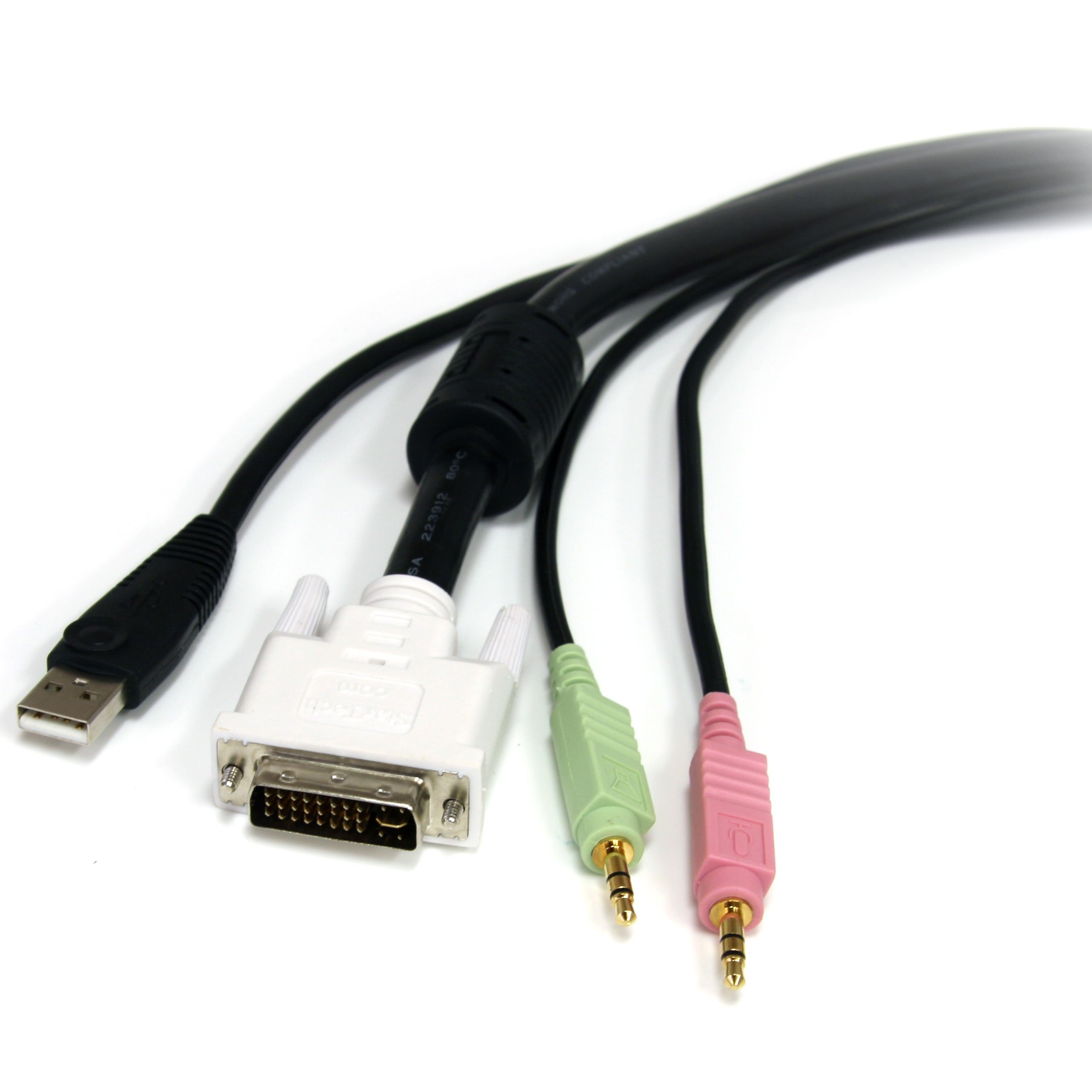 startech-com-usbdvi4n1a10-c-ble-kvm-usb-dvi-4-en-1-audio-micro-3-m image 2