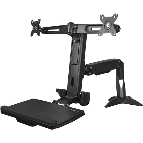 startech-com-armstscp2-bras-assis-debout-double-crans-vesa-jusqu-24-poste-2-cran image 6