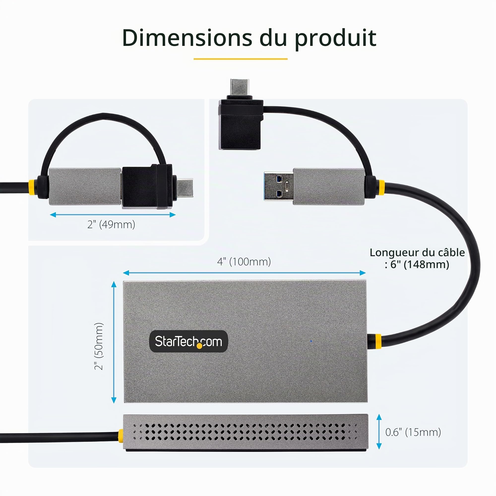 startech-com-convertisseur-usb-3-0-a-c-vers-2x-hdmi-4k30-1080p image 7