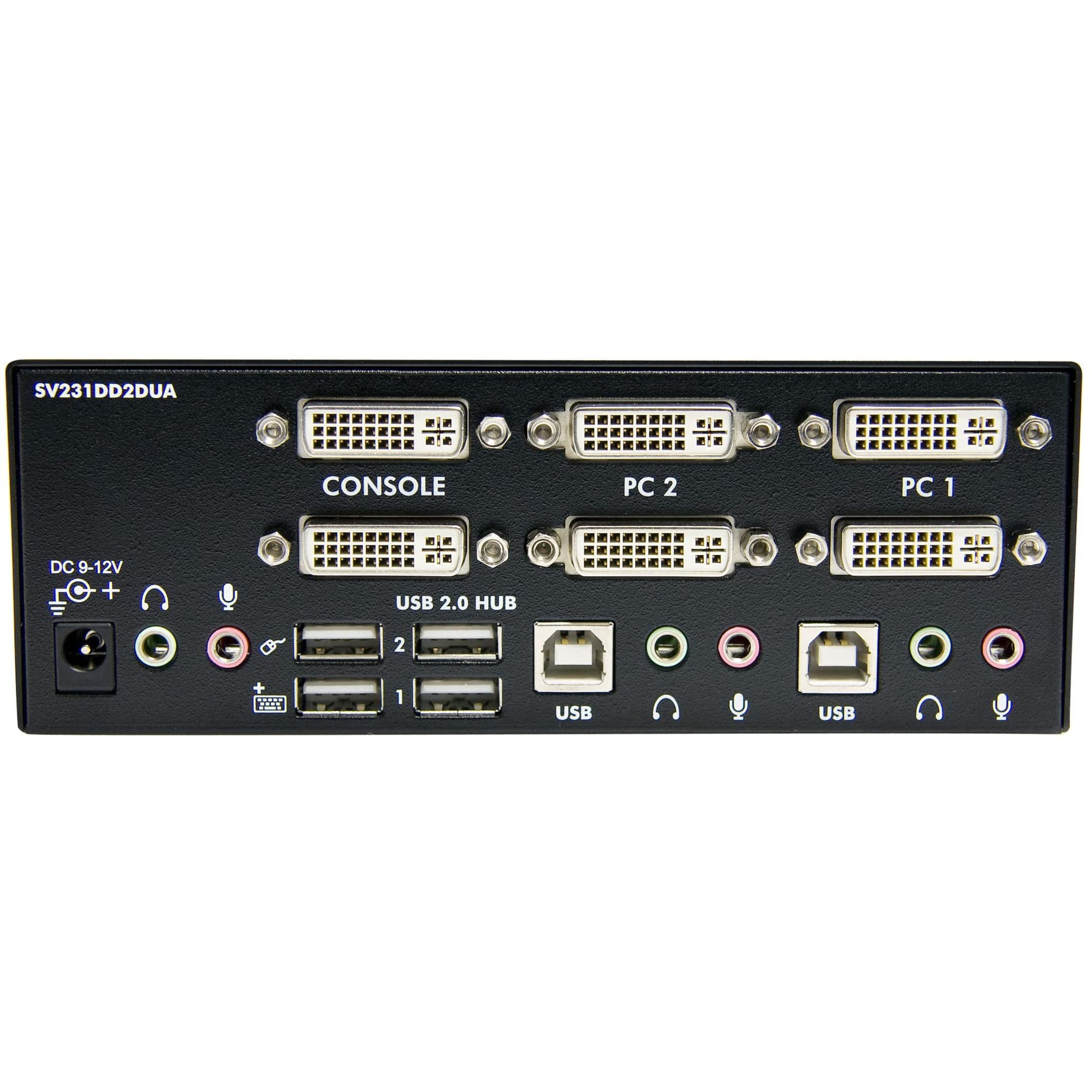 startech-com-sv231dd2dua-switch-kvm-dvi-2-ports-double-cran-usb-2-0-audio image 3