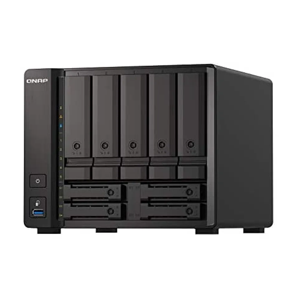 qnap-ts-h973ax-8g-serveur-nas-tower-9-baies-10gbe-amd image 1