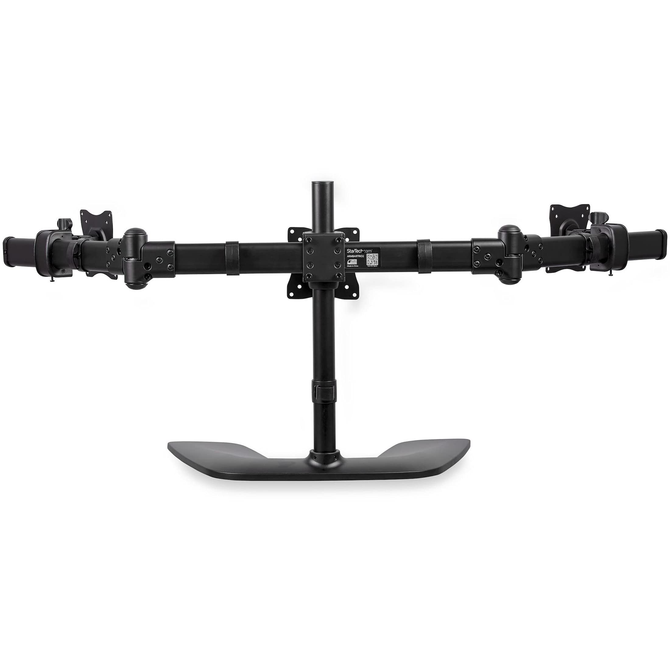 startech-com-armbartrio2-support-triple-cran-13-27-pouces-vesa-noir image 3