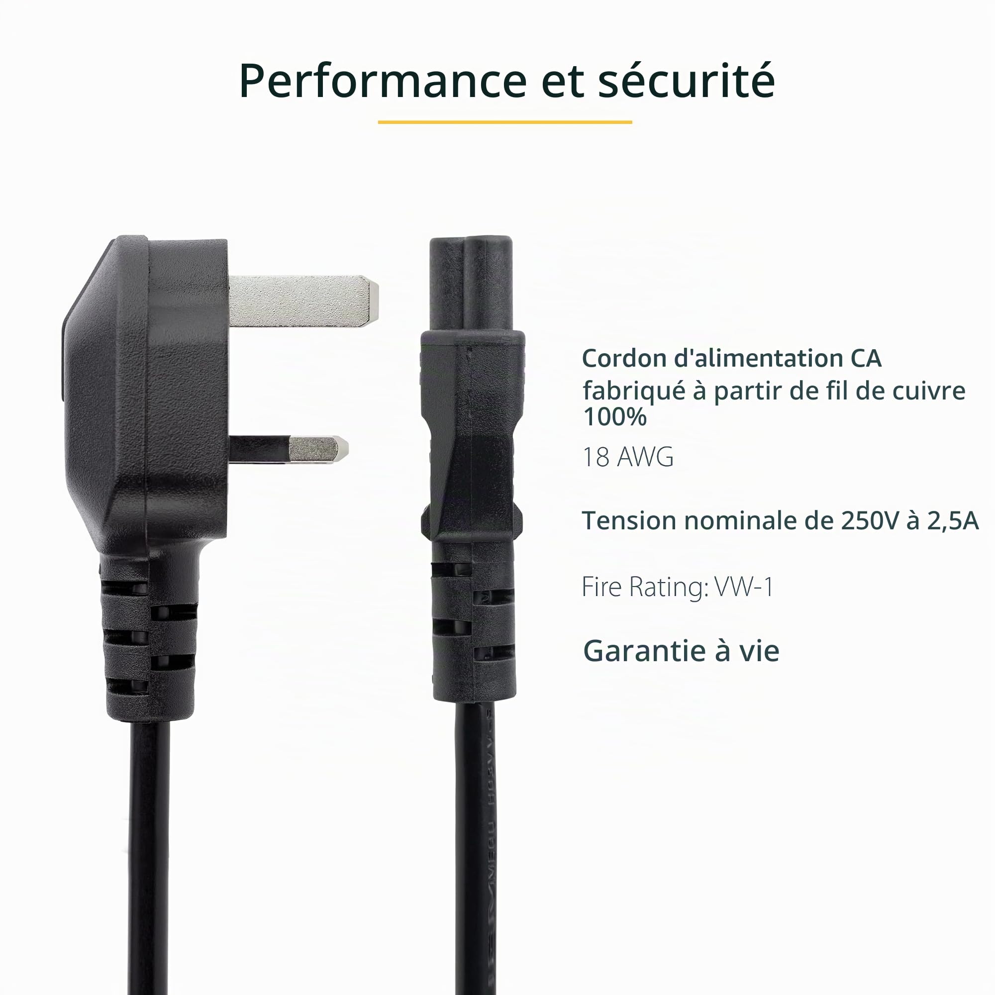 startech-com-pxtnb3suk1m-c-ble-d-alimentation-pc-portable-bs-1363-vers-c5-1-m image 2
