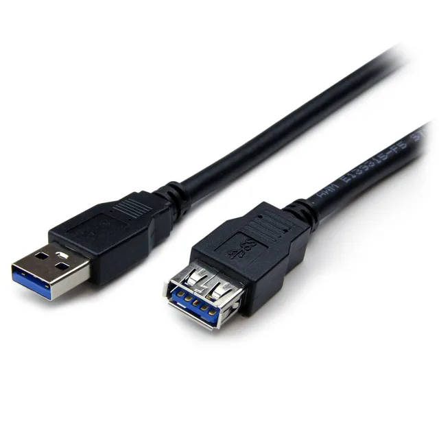 startech-com-rallonge-usb-5gbps-2m-usb-a-m-le-femelle-noire-usb3sext2mbk image 1