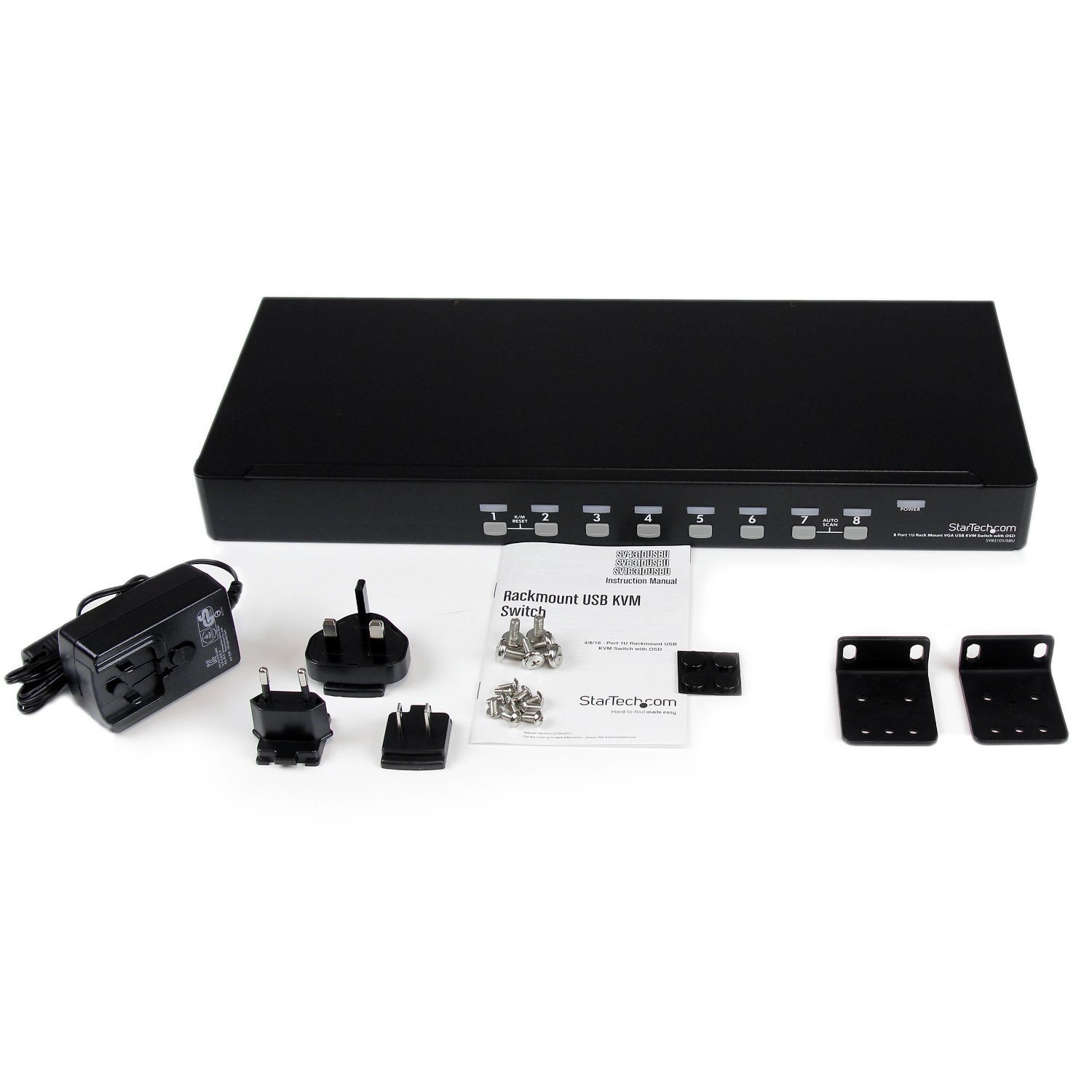 startech-com-sv831dusbu-switch-kvm-usb-vga-8-ports-1u-rackable-osd image 2