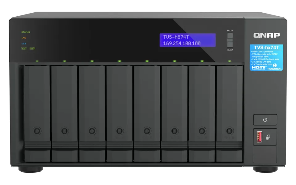qnap-tvs-h874t-i9-64g-nas-8-baies-i9-16c-64go image 1
