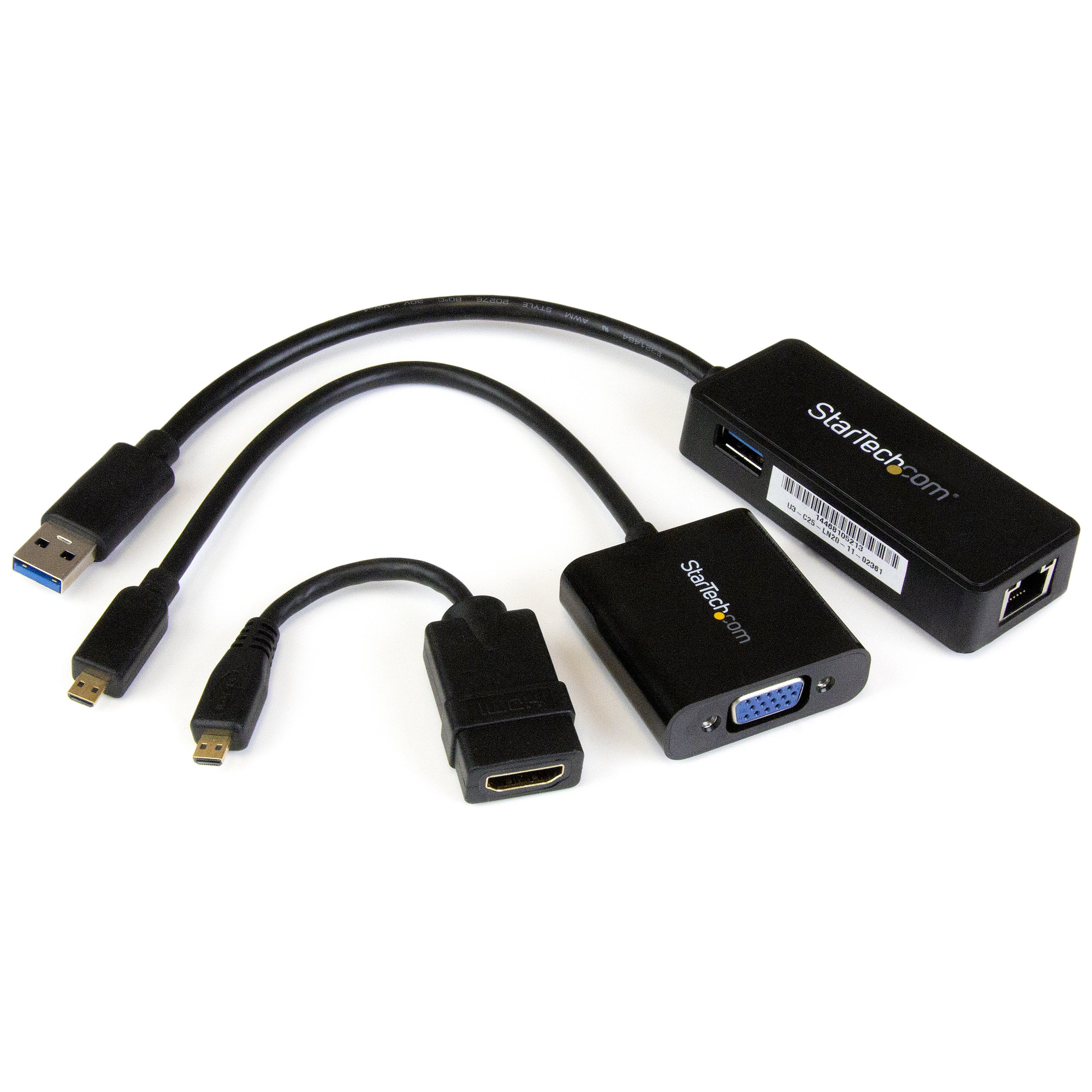 startech-com-kit-adaptateurs-micro-hdmi-vers-hdmi-vga-usb-3-0-gigabit-ethernet-y image 2