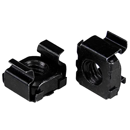 startech-com-lot-de-50-crous-cage-m6-outil-fixation-rack-19-10-noir image 2