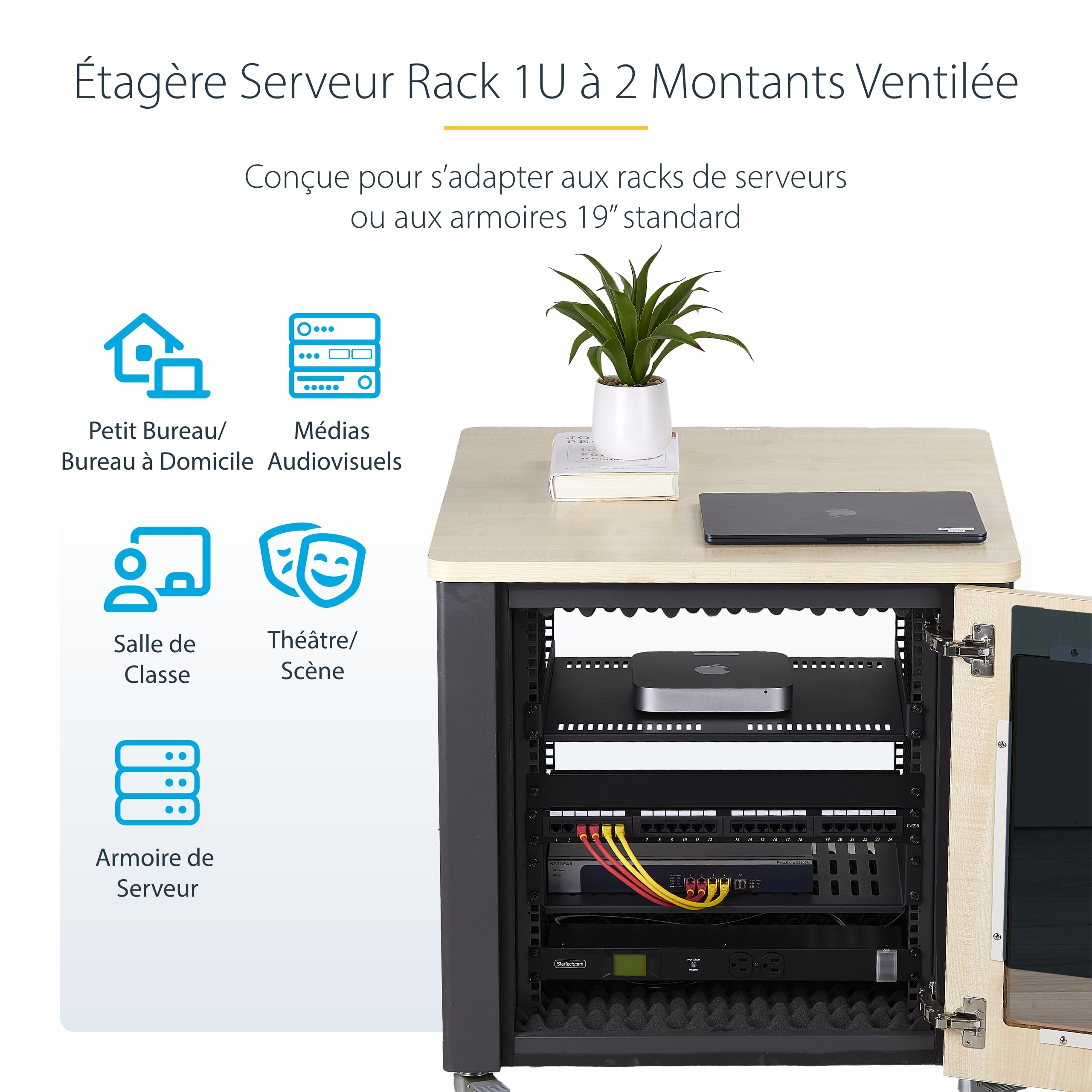 startech-com-cabshelfv1u-16-rack-tag-re-ventil-e-rack-19-1u-40-cm-14-kg image 2