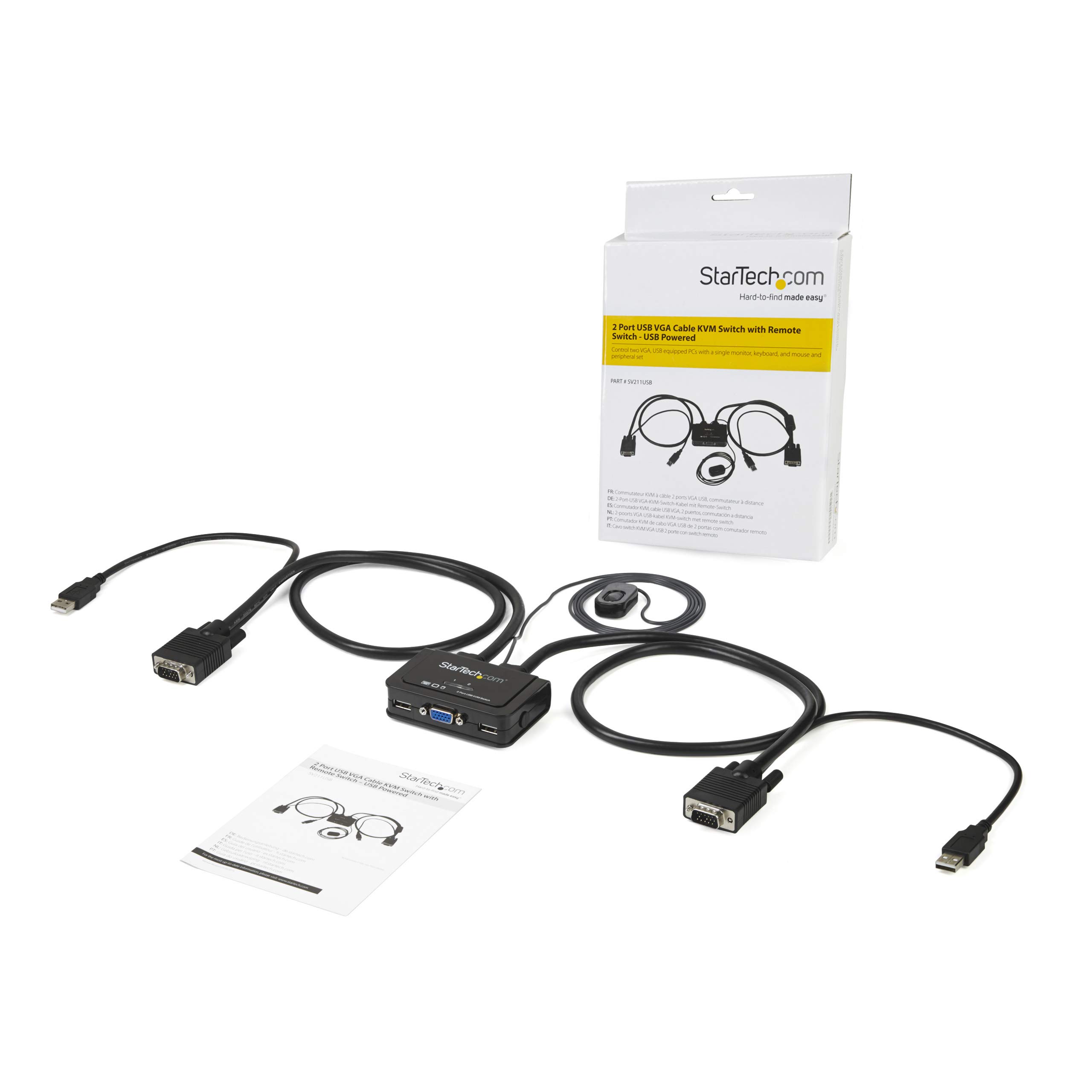 startech-com-sv211usb-switch-kvm-usb-vga-2-ports-avec-c-bles-int-gr-s image 5