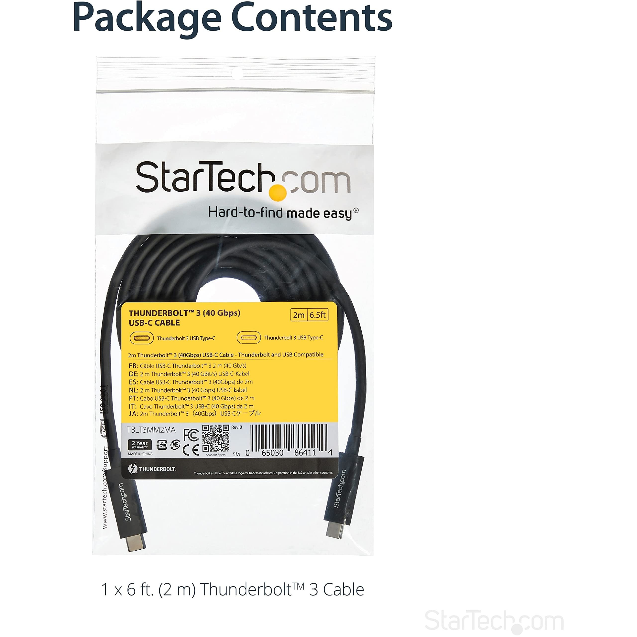 startech-com-c-ble-thunderbolt-3-actif-2-m-40-gbps-100w-pd-usb-c image 6