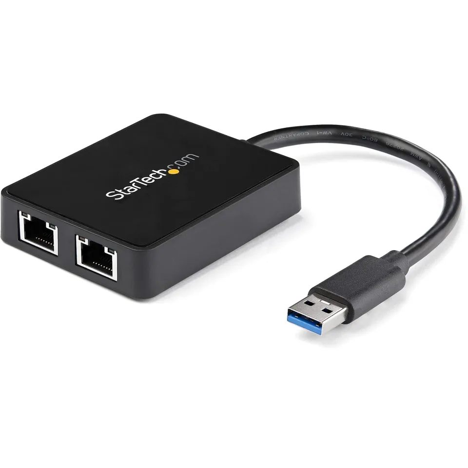 startech-com-usb32000spt-adaptateur-usb-3-0-vers-double-gigabit-ethernet-usb-don image 1