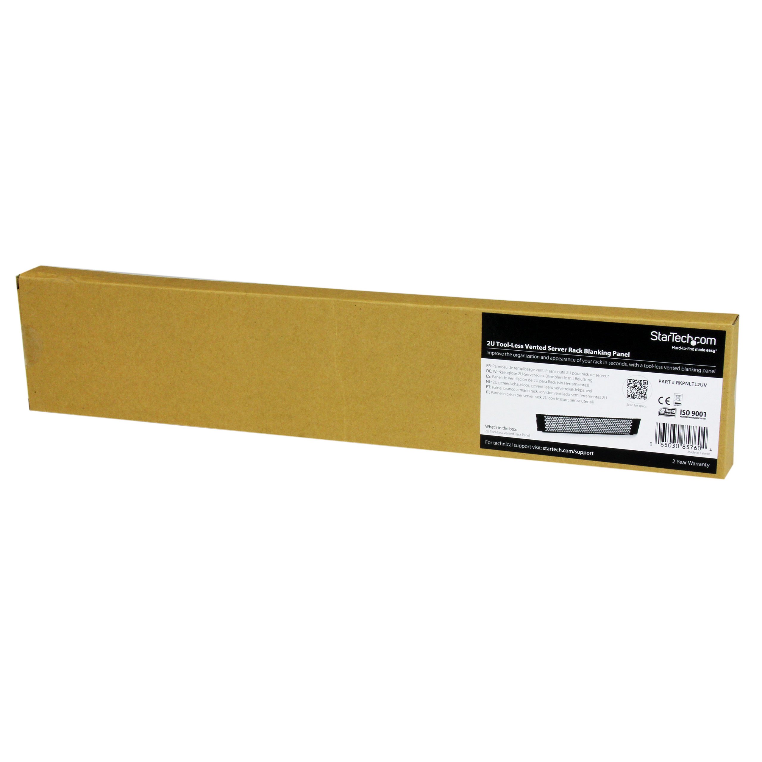 startech-com-rkpnltl2uv-panneau-d-obturation-ventil-2u-19-pouces-sans-outil image 4