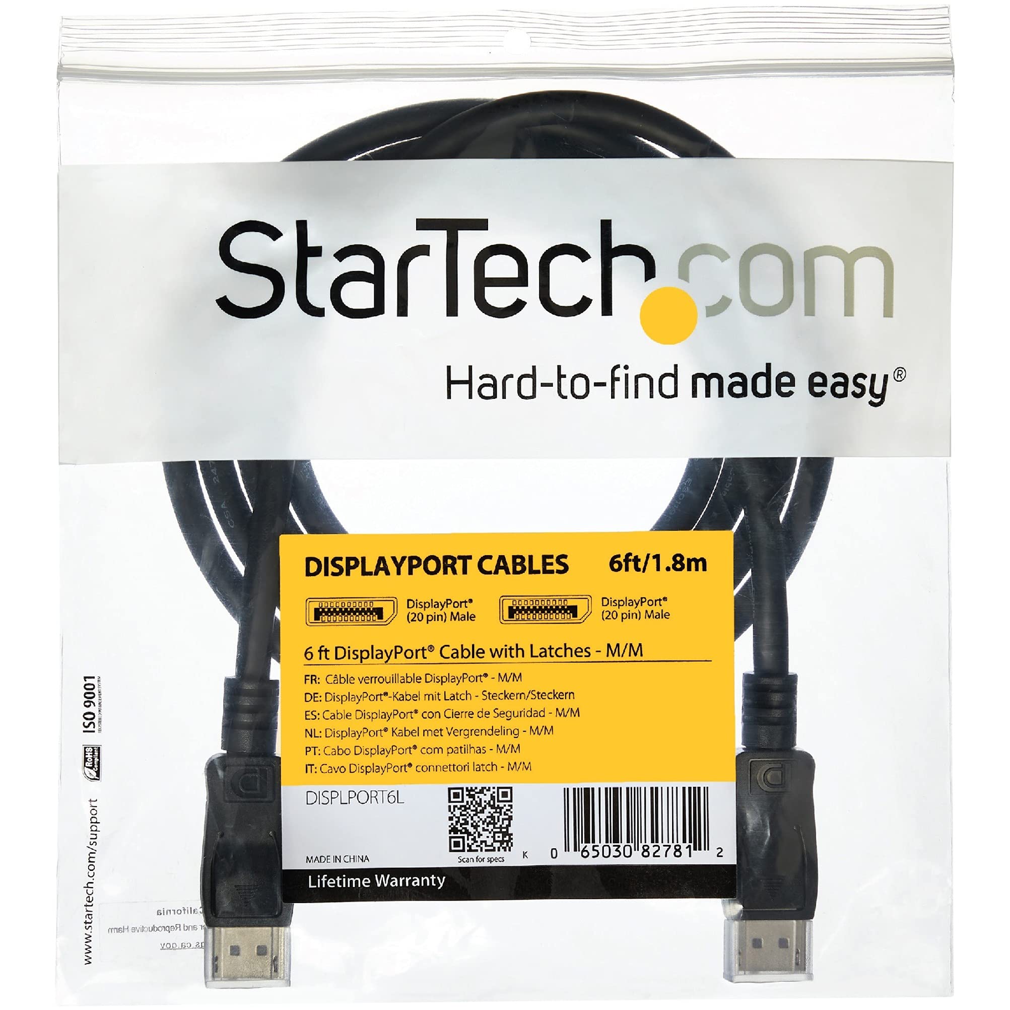 startech-com-c-ble-displayport-1-2-2-m-4k-x-2k-certifi-vesa-noir image 5