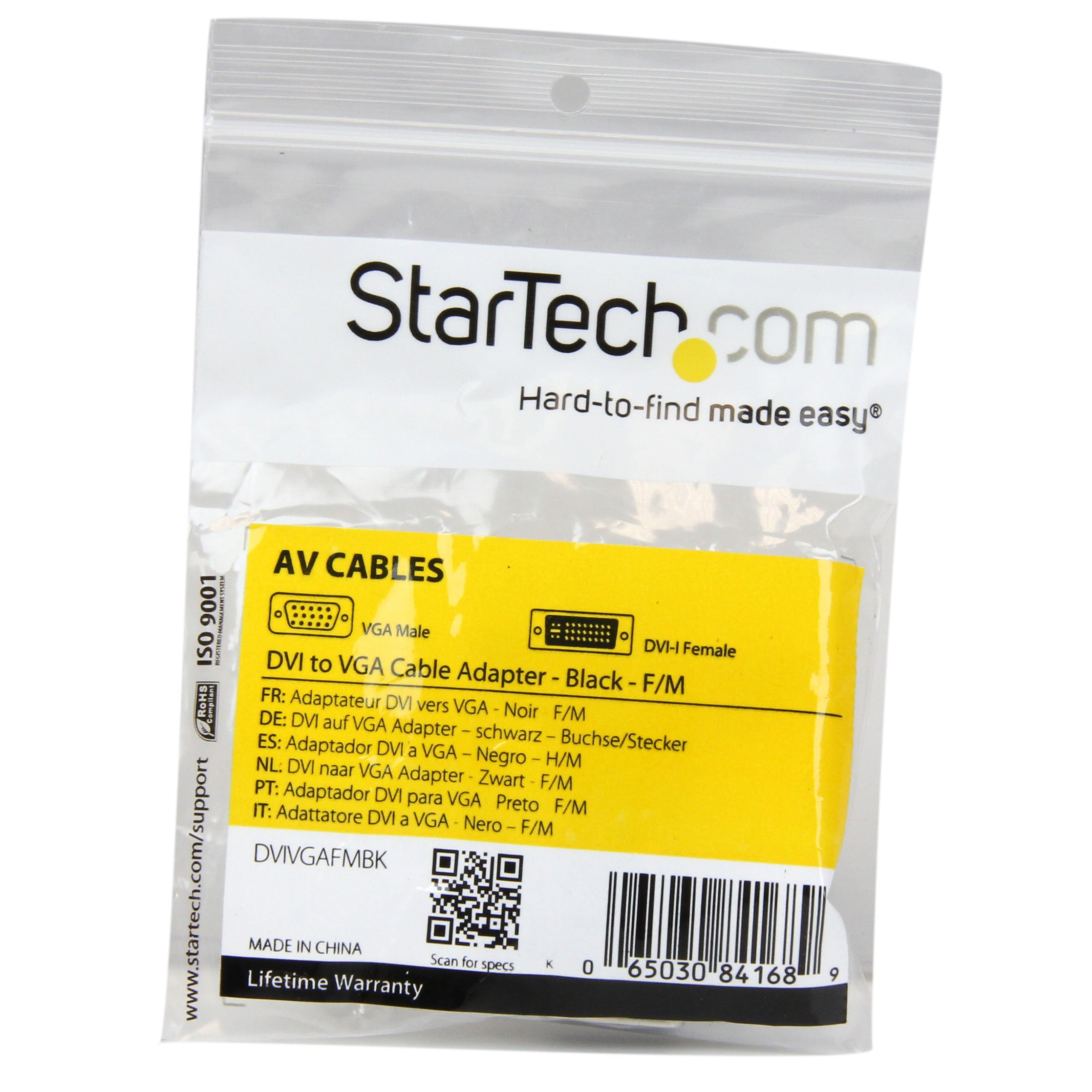 startech-com-dvivgafmbk-adaptateur-dvi-i-vers-vga-f-m-noir image 3